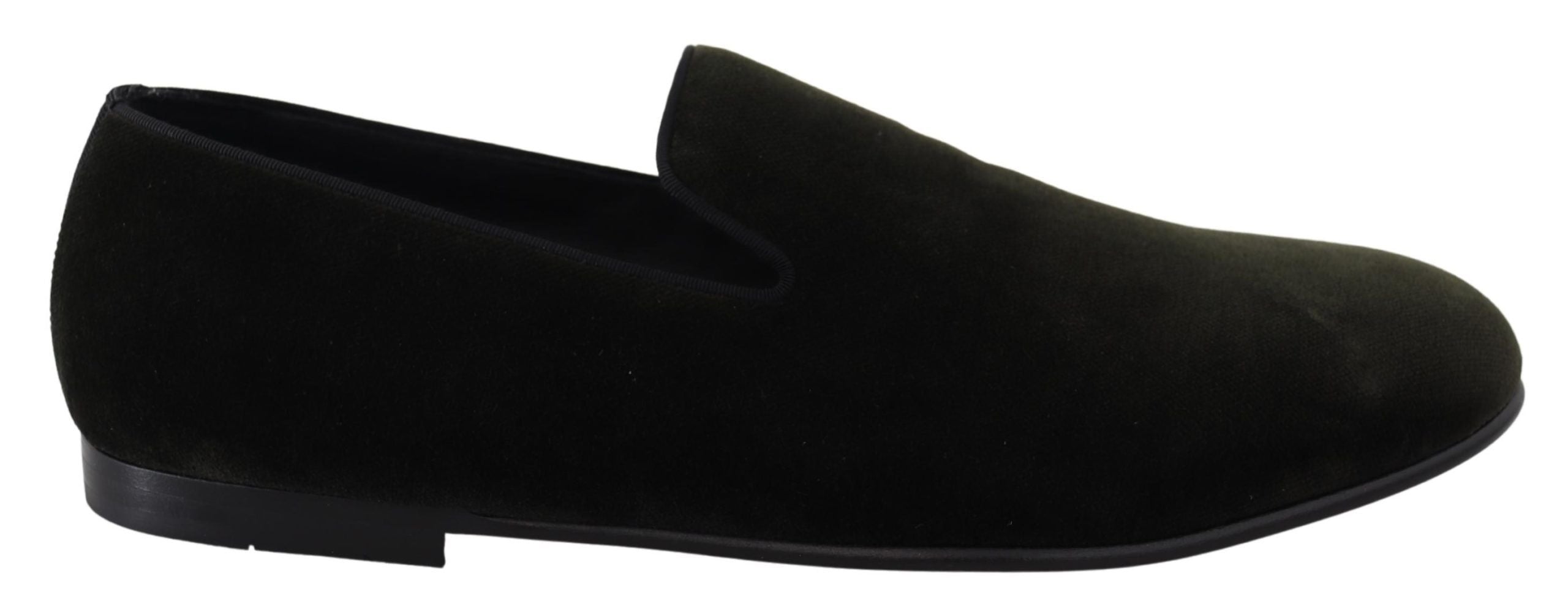 Dolce & Gabbana Green Velvet Slip On Mens Loafers Shoes LUNESCAPE