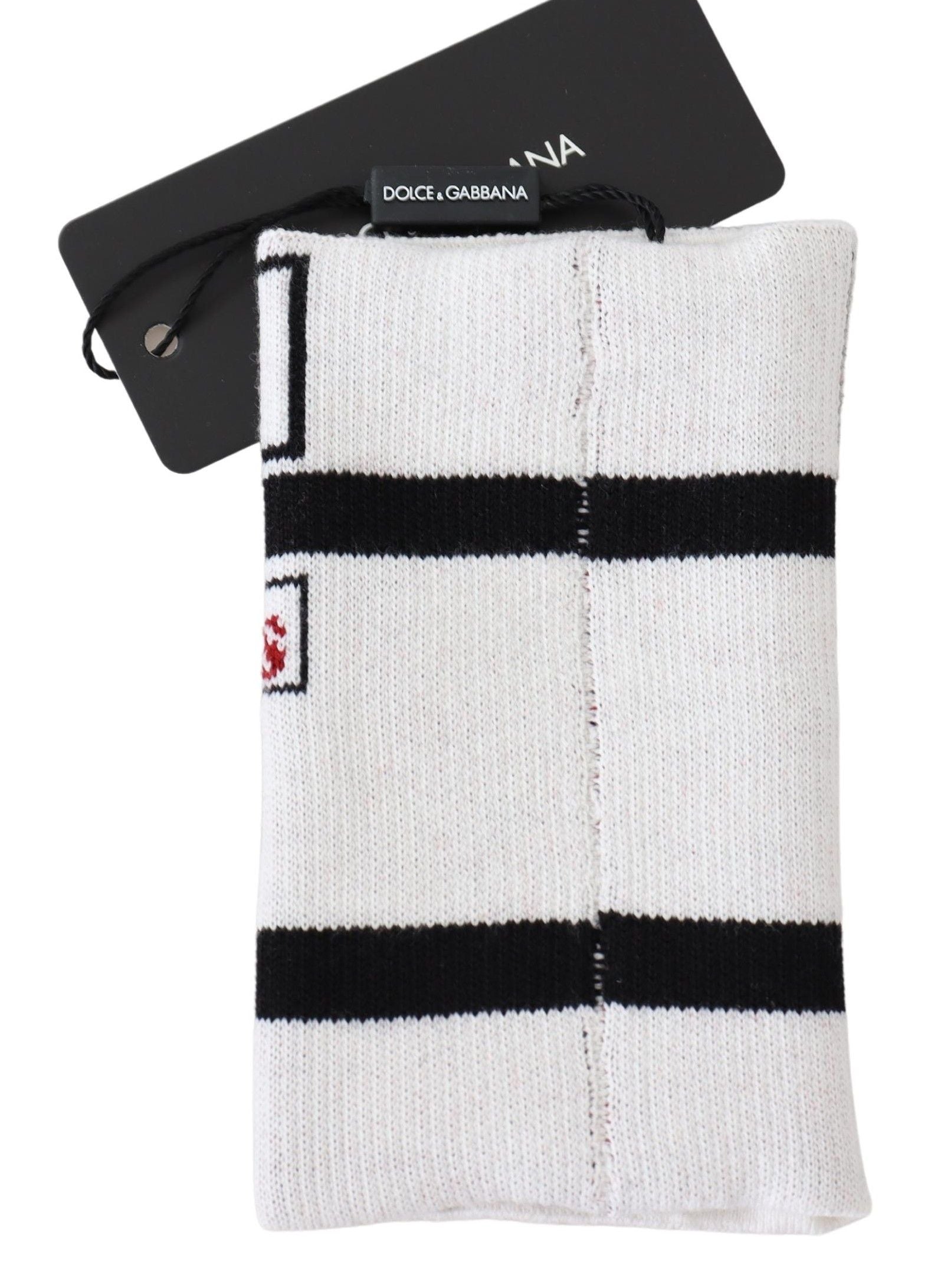 Dolce & Gabbana Multicolor Wool Knit D&G Love Wristband Wrap LUNESCAPE