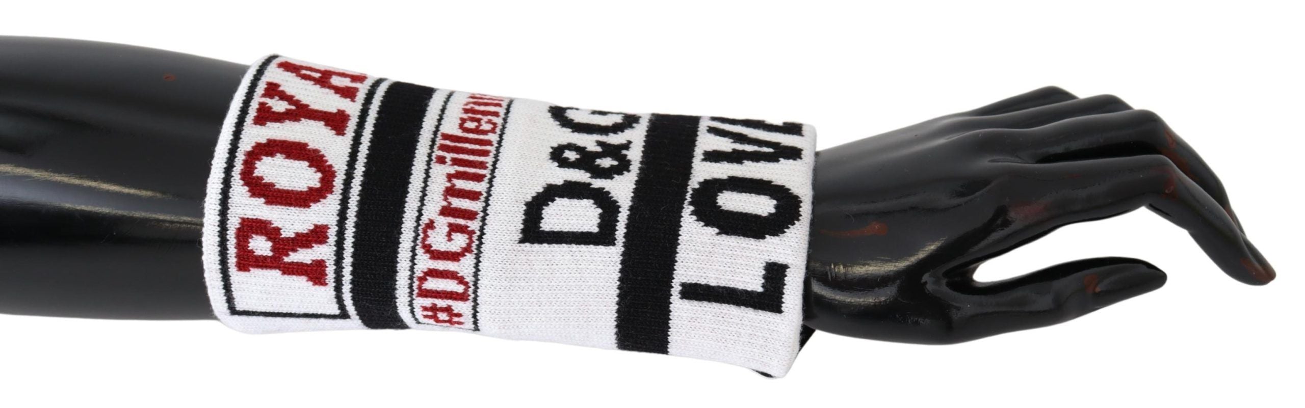 Dolce & Gabbana Multicolor Wool Knit D&G Love Wristband Wrap LUNESCAPE