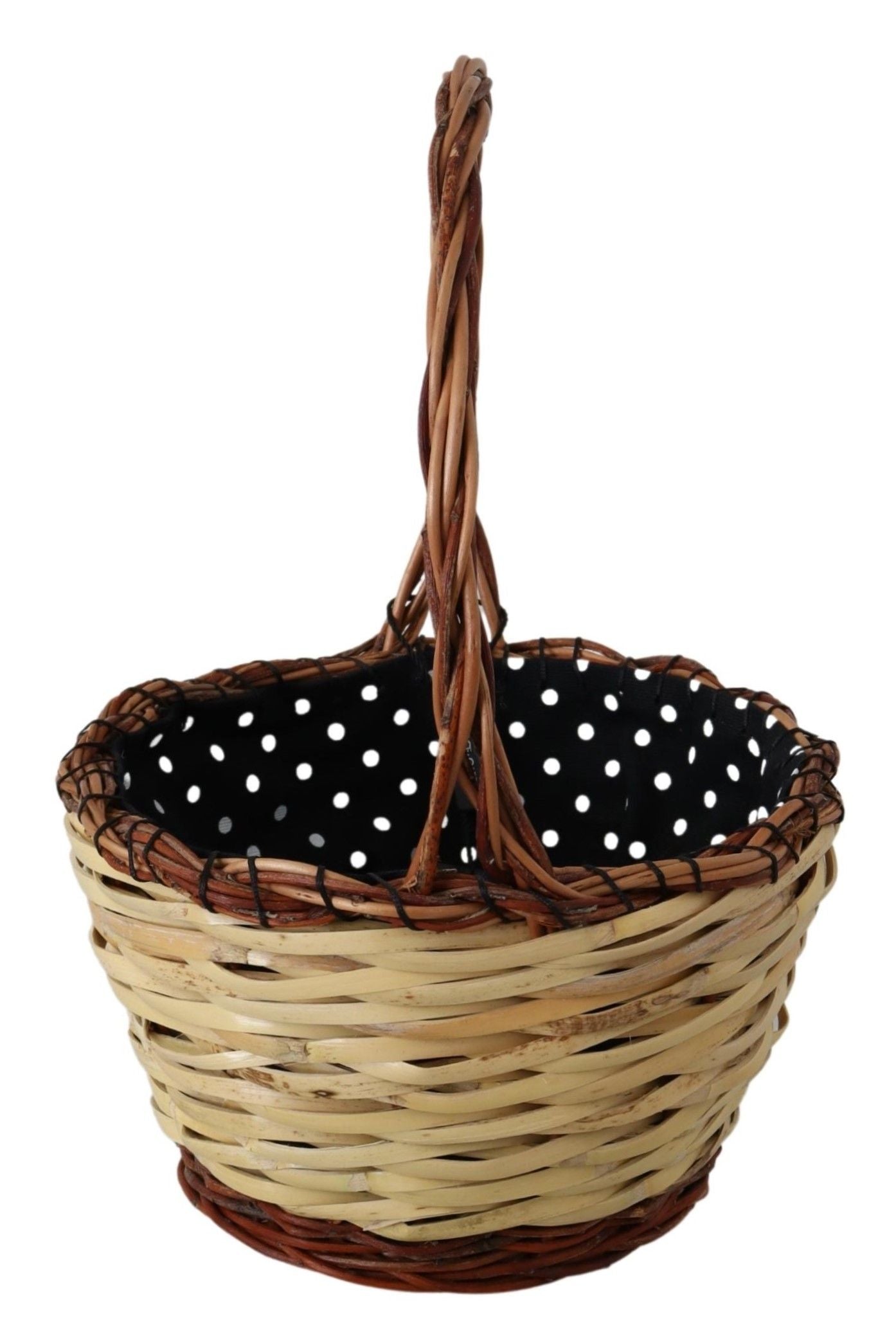 Dolce & Gabbana Chic Beige Wicker Basket Tote Bag LUNESCAPE