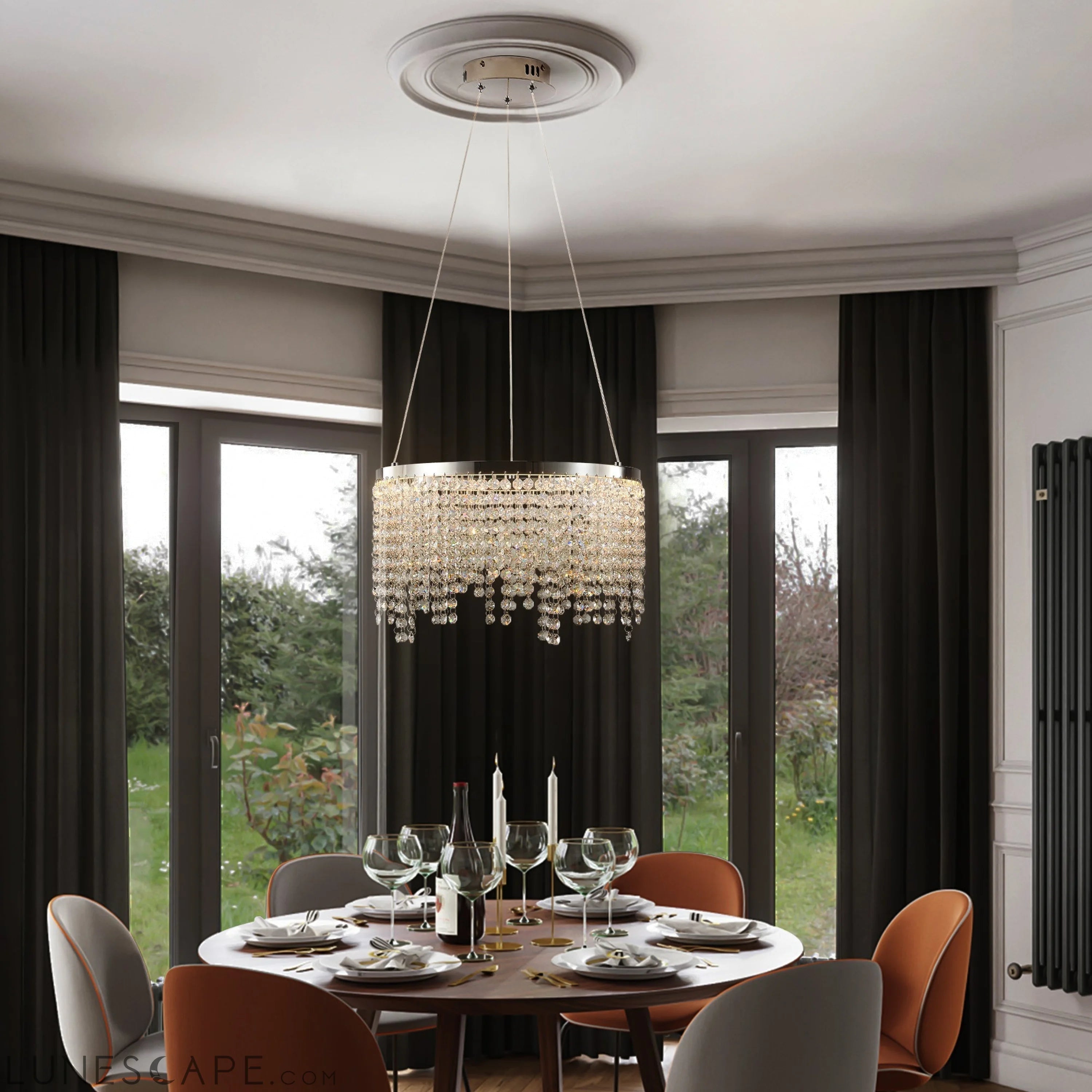 15.7-inch Fancy hanging ceiling lamps luxury modern Chandelier LUNESCAPE