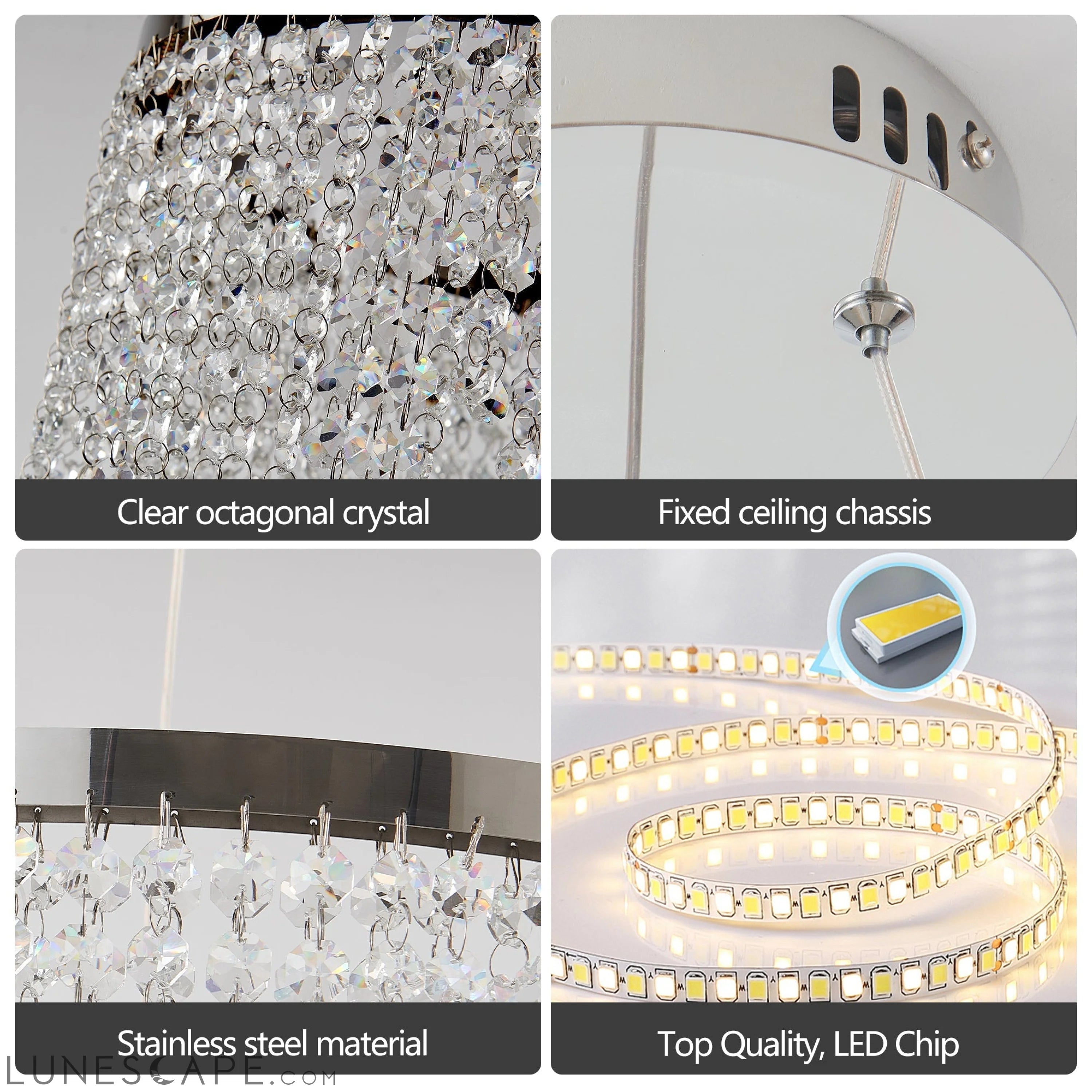 15.7-inch Fancy hanging ceiling lamps luxury modern Chandelier LUNESCAPE