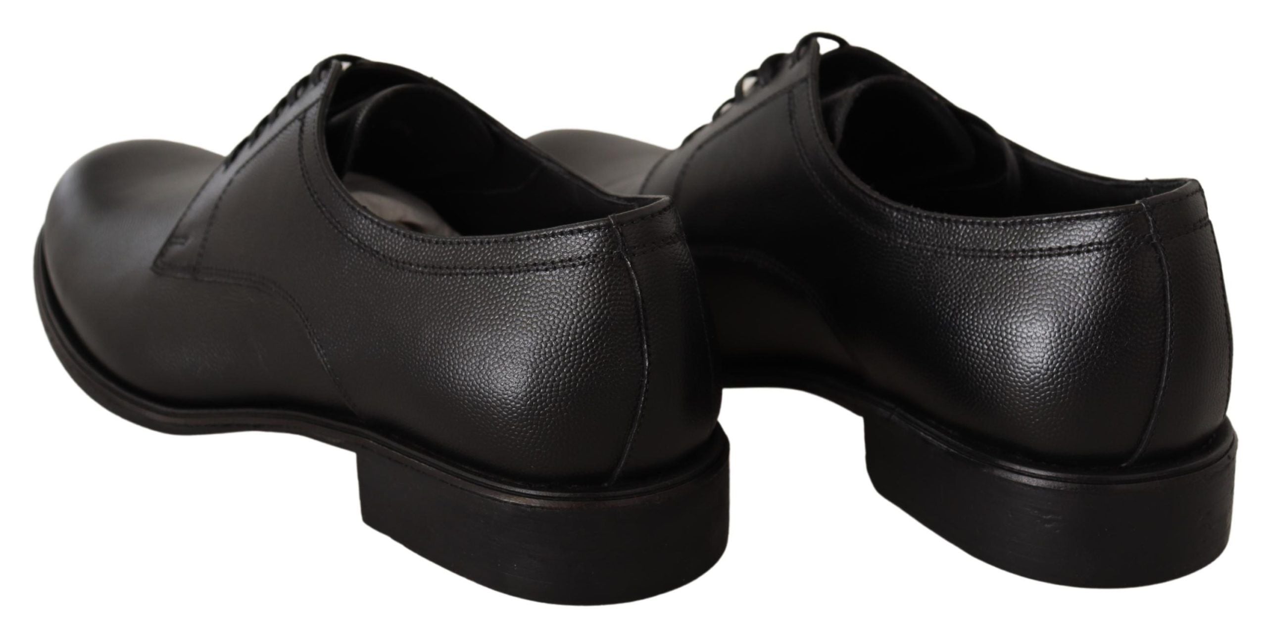 Dolce & Gabbana Black Leather Lace Up Mens Formal Derby Shoes LUNESCAPE