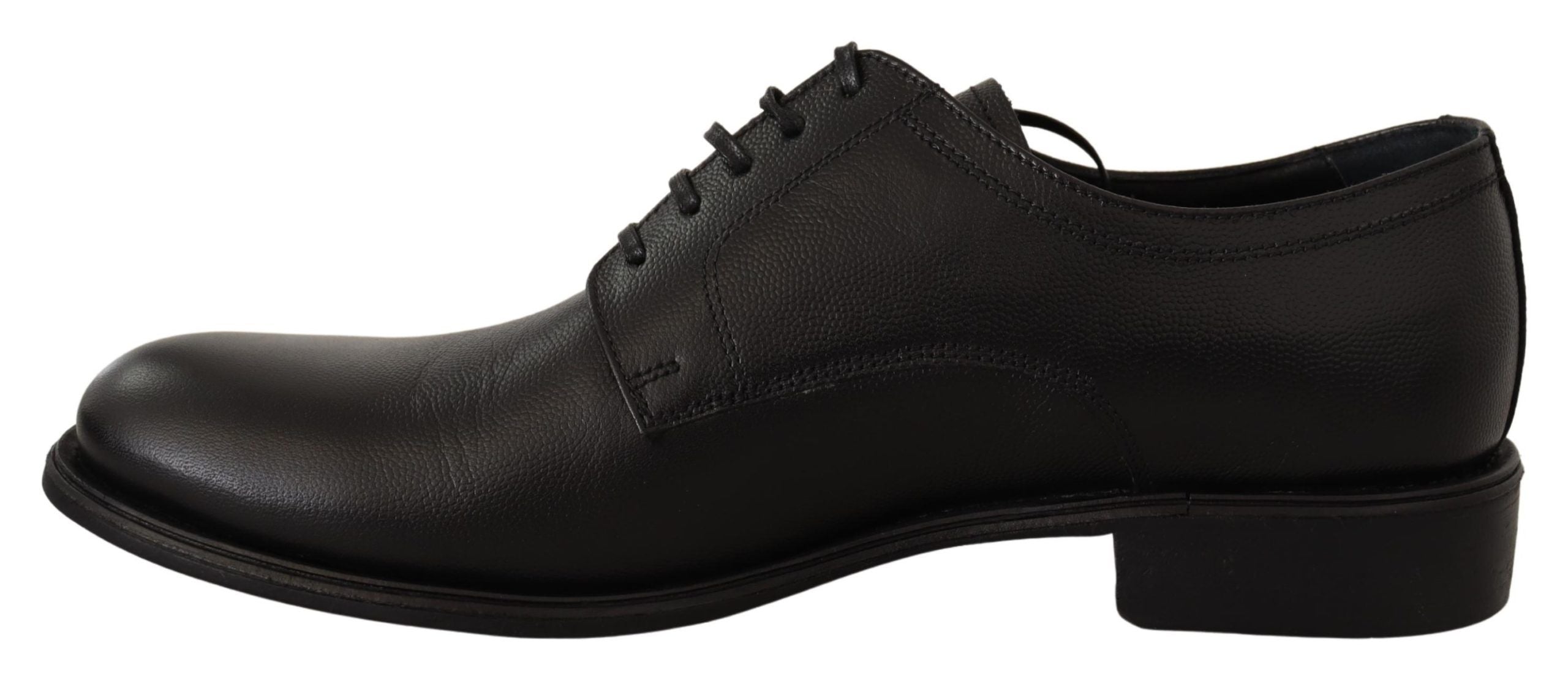 Dolce & Gabbana Black Leather Lace Up Mens Formal Derby Shoes LUNESCAPE