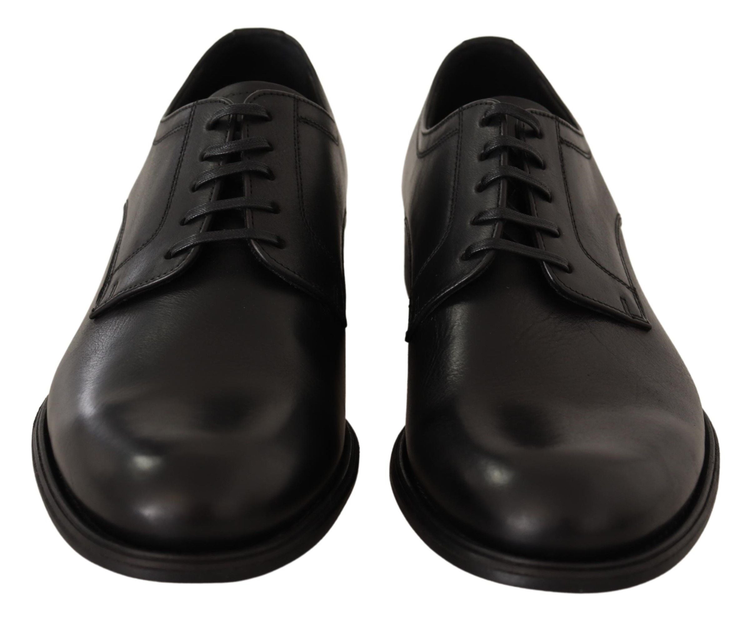 Dolce & Gabbana Black Leather Lace Up Mens Formal Derby Shoes LUNESCAPE