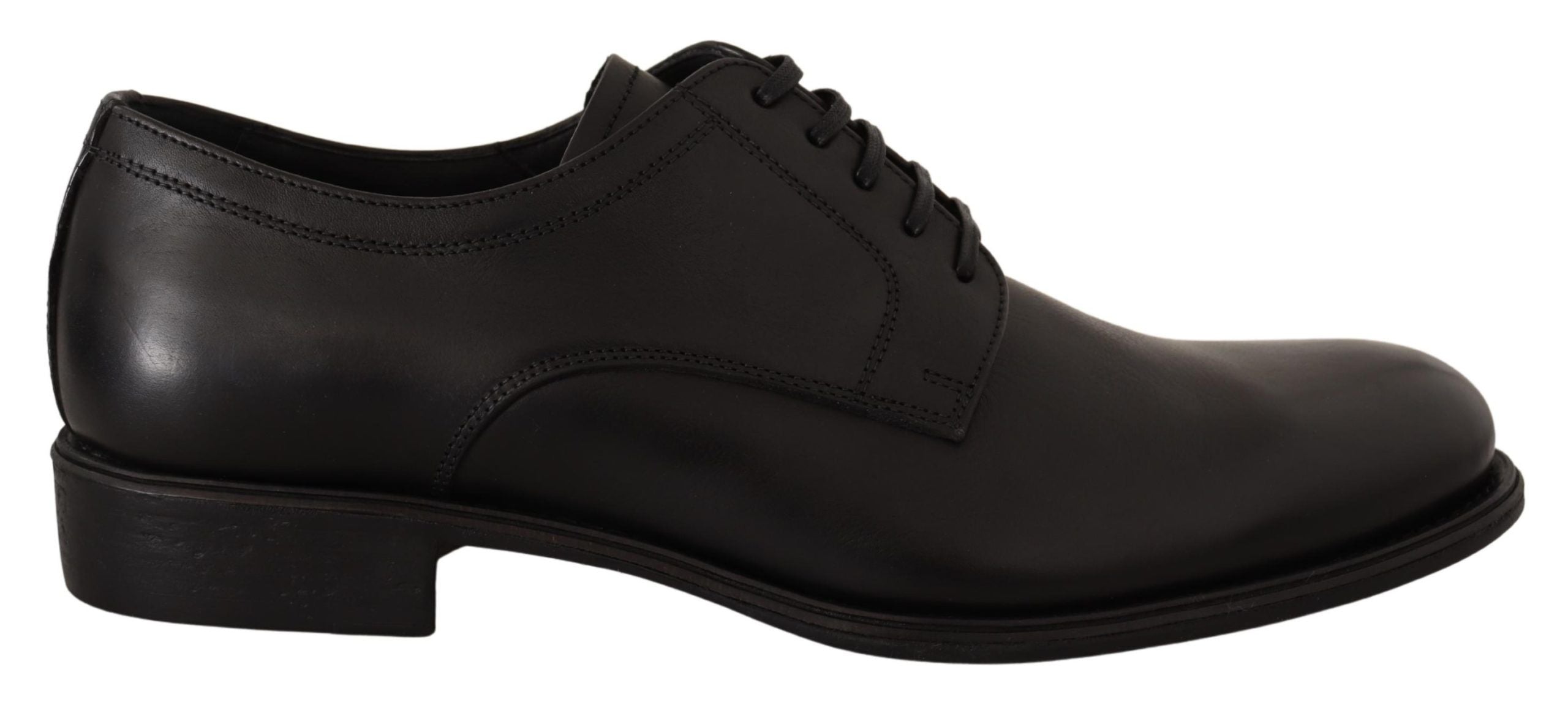 Dolce & Gabbana Black Leather Lace Up Mens Formal Derby Shoes LUNESCAPE