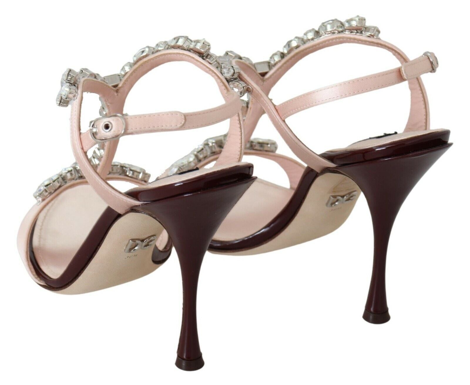 Dolce & Gabbana Pink Crystals Heels Keira Sandals LUNESCAPE