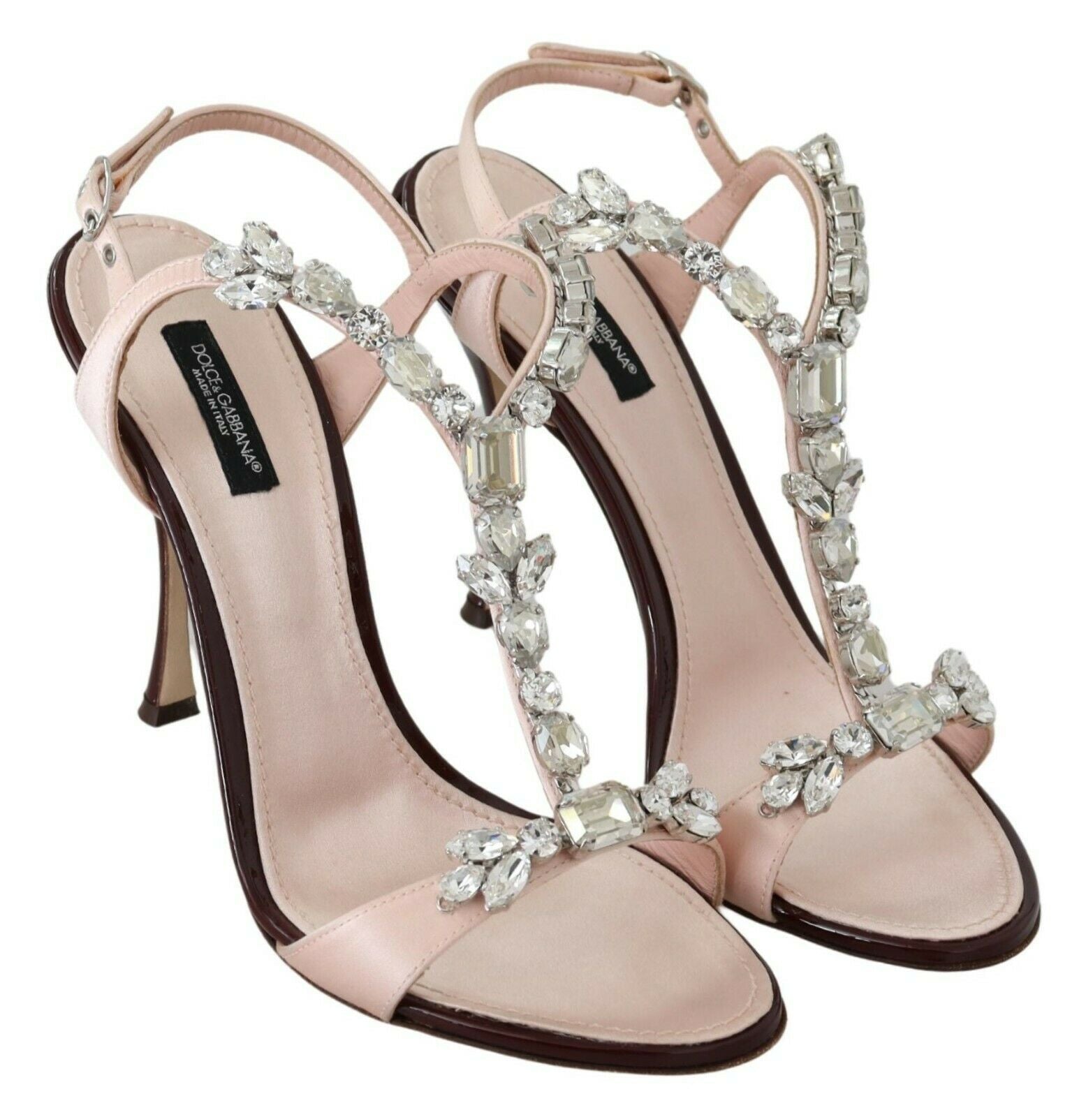Dolce & Gabbana Pink Crystals Heels Keira Sandals LUNESCAPE