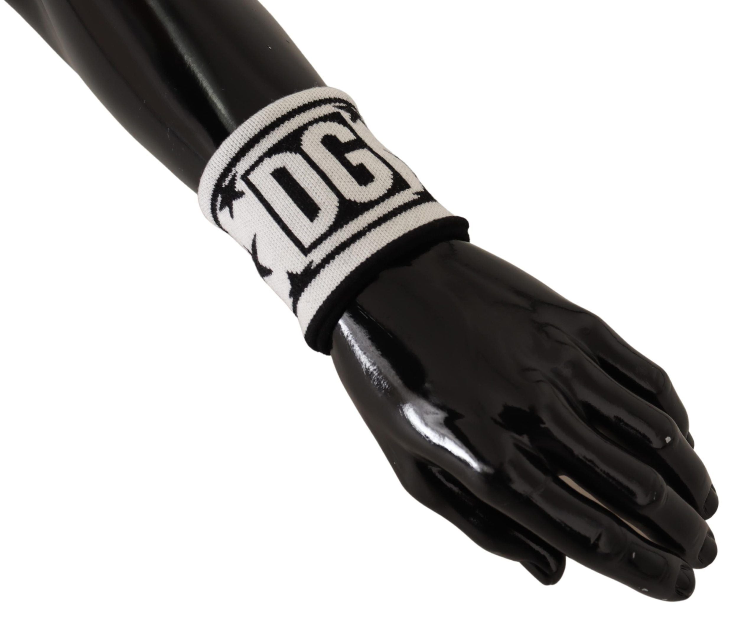Dolce & Gabbana Elegant Monochrome Wool Wristband Set LUNESCAPE