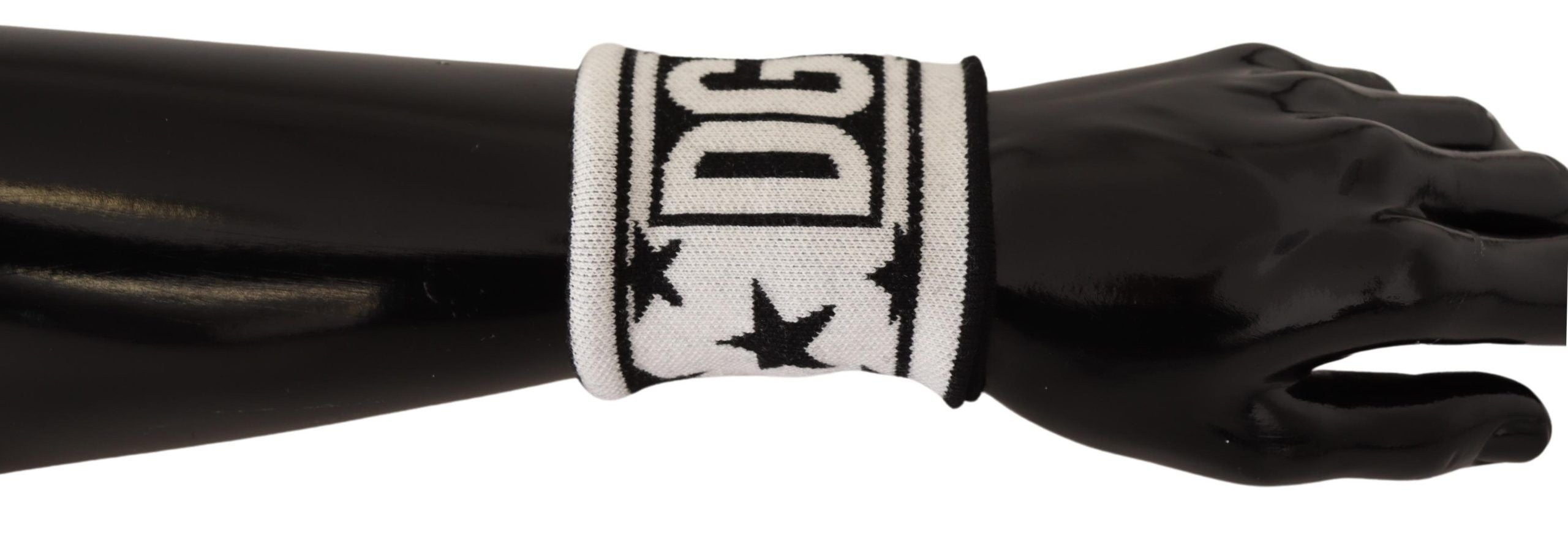 Dolce & Gabbana Elegant Monochrome Wool Wristband Set LUNESCAPE