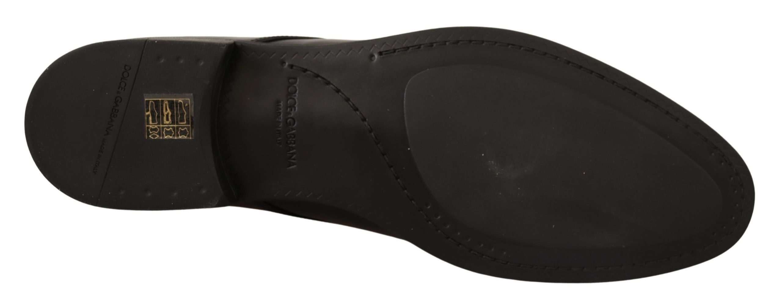 Dolce & Gabbana Black Leather Lace Up Men Dress Derby Shoes LUNESCAPE