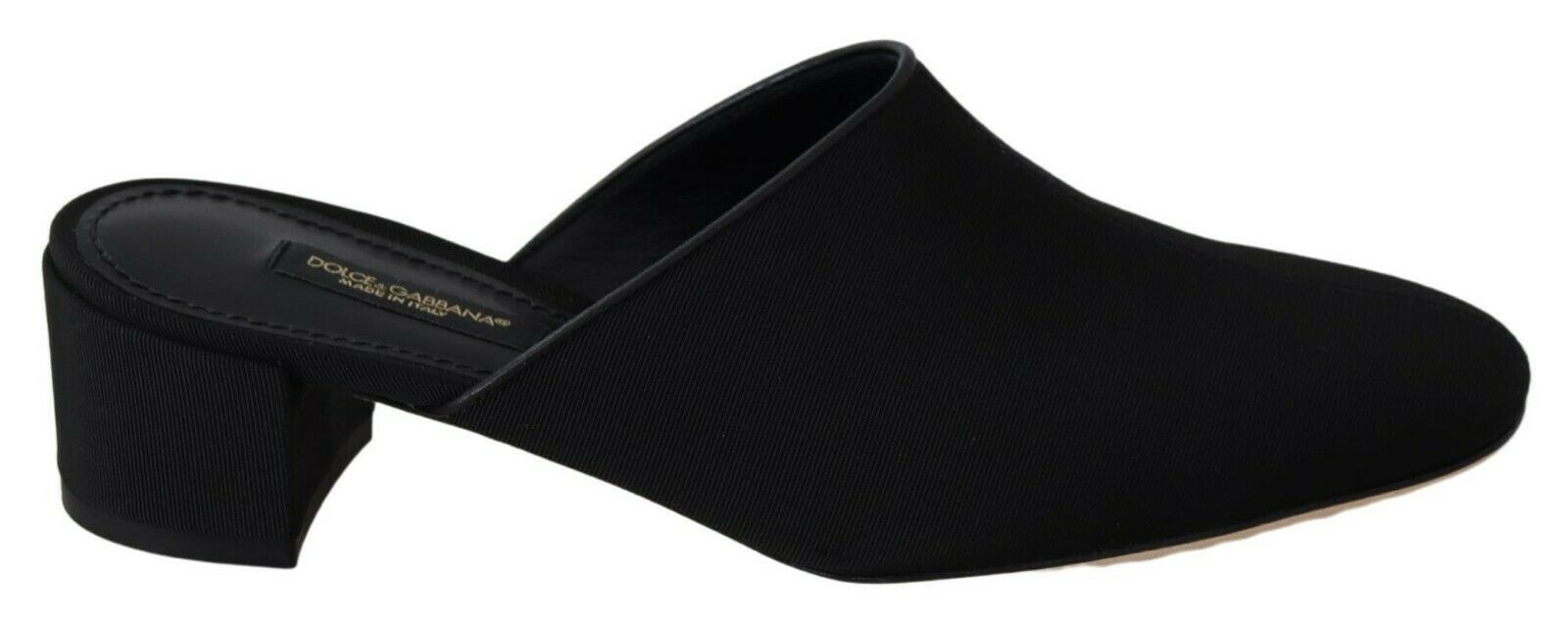 Dolce & Gabbana Black Grosgrain Slides Sandals Women Shoes LUNESCAPE