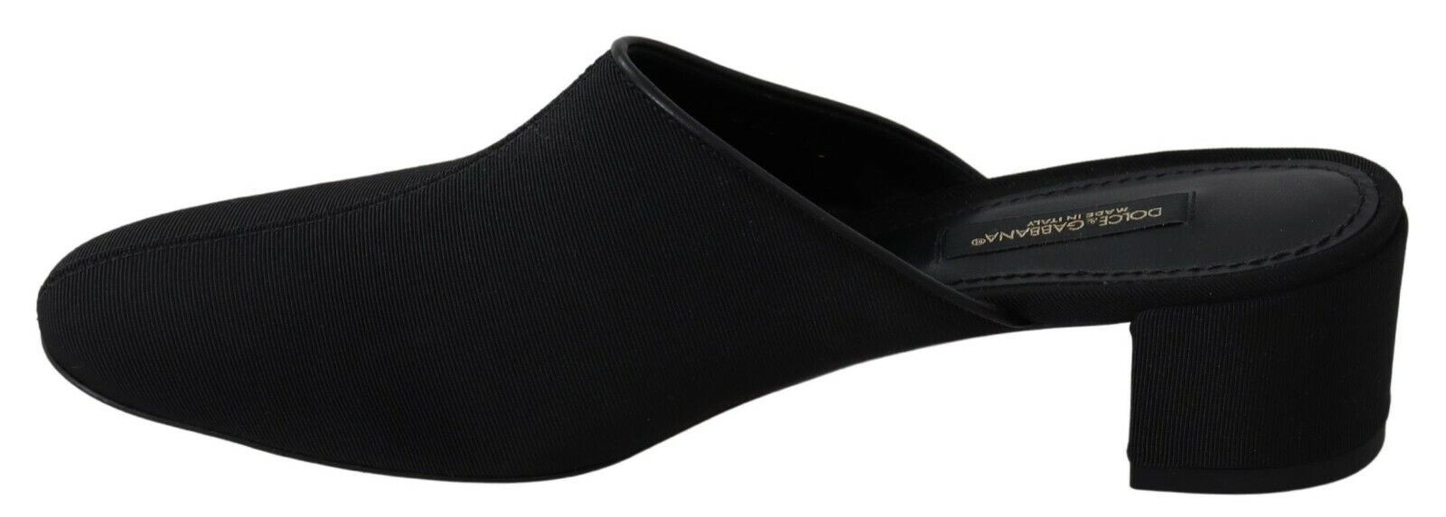 Dolce & Gabbana Black Grosgrain Slides Sandals Women Shoes LUNESCAPE