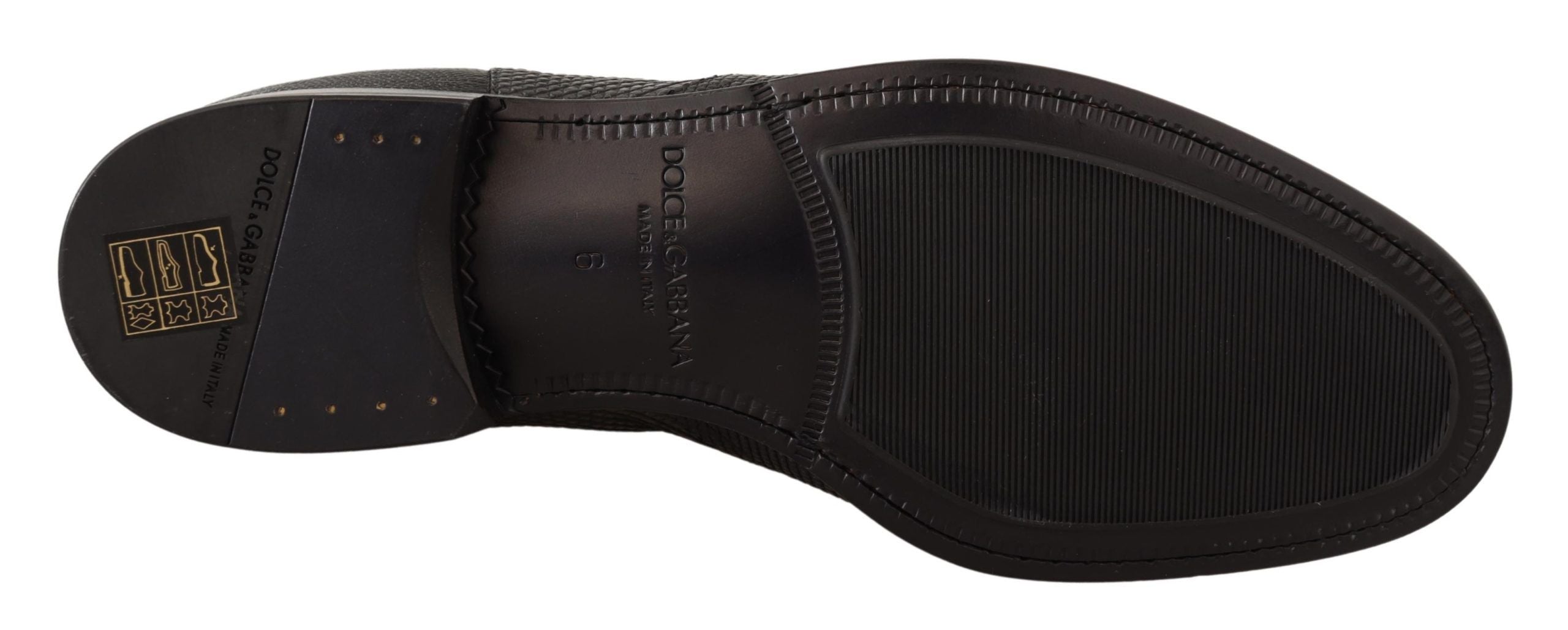 Dolce & Gabbana Black Leather Lizard Skin Ankle Boots LUNESCAPE