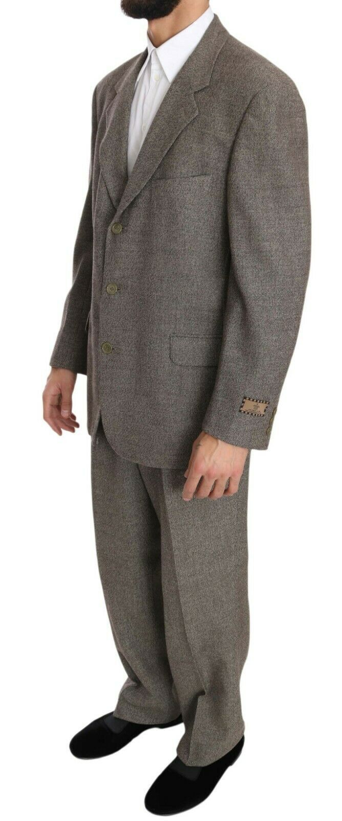 Fendi Elegant Light Brown Wool Men's Suit LUNESCAPE