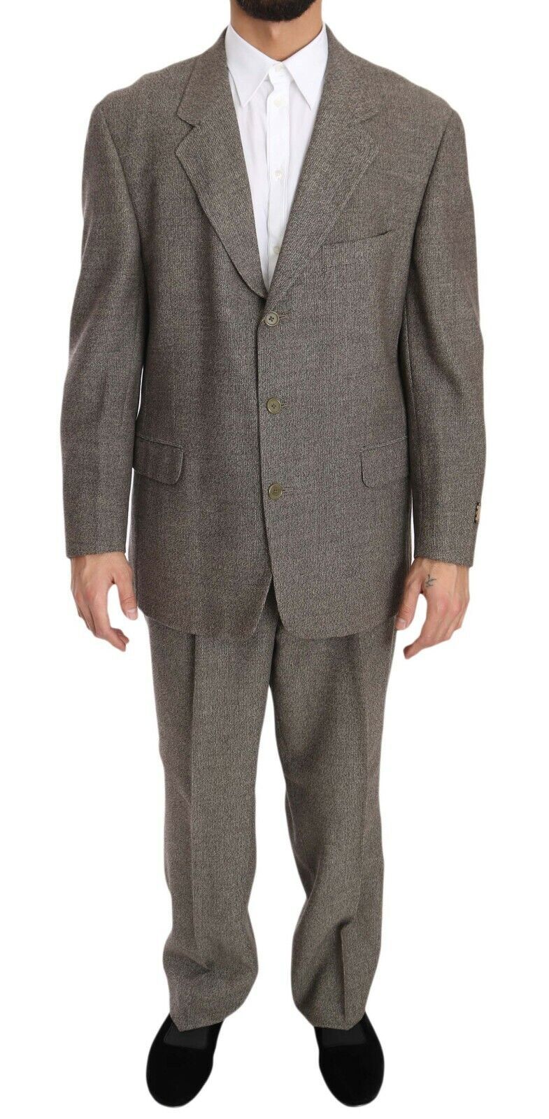 Fendi Elegant Light Brown Wool Men's Suit LUNESCAPE