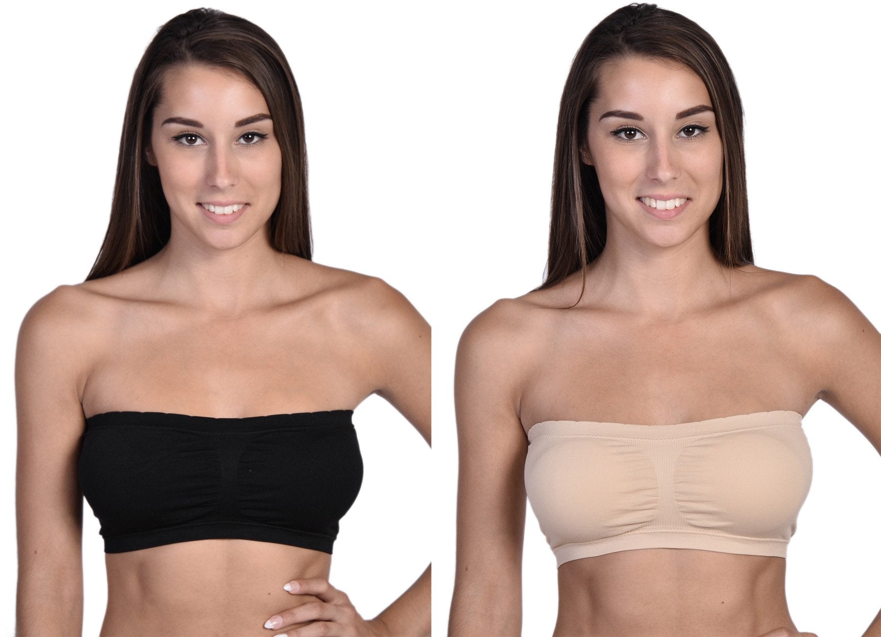 2-Pack Bandeaus - Black and Nude LUNESCAPE