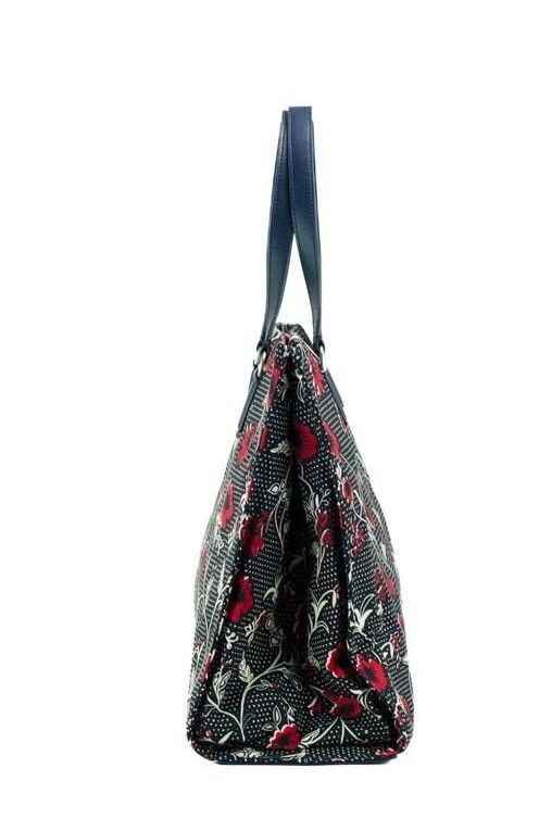 Tory Burch Medium Nylon Retro Batik Print Shoulder Tote Handbag LUNESCAPE