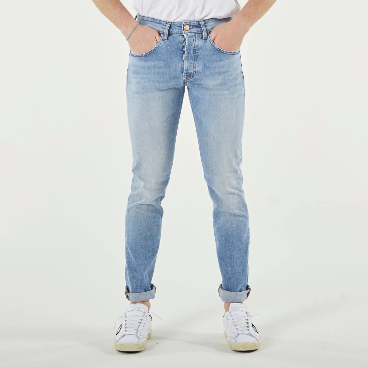 Don The Fuller Light Blue Cotton Men Jeans