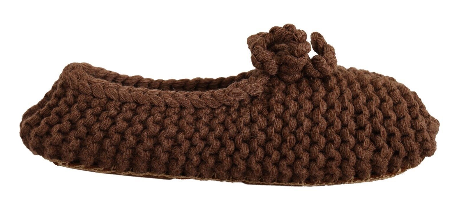 Dolce & Gabbana Elegant Wool Knit Ballerina Flats LUNESCAPE