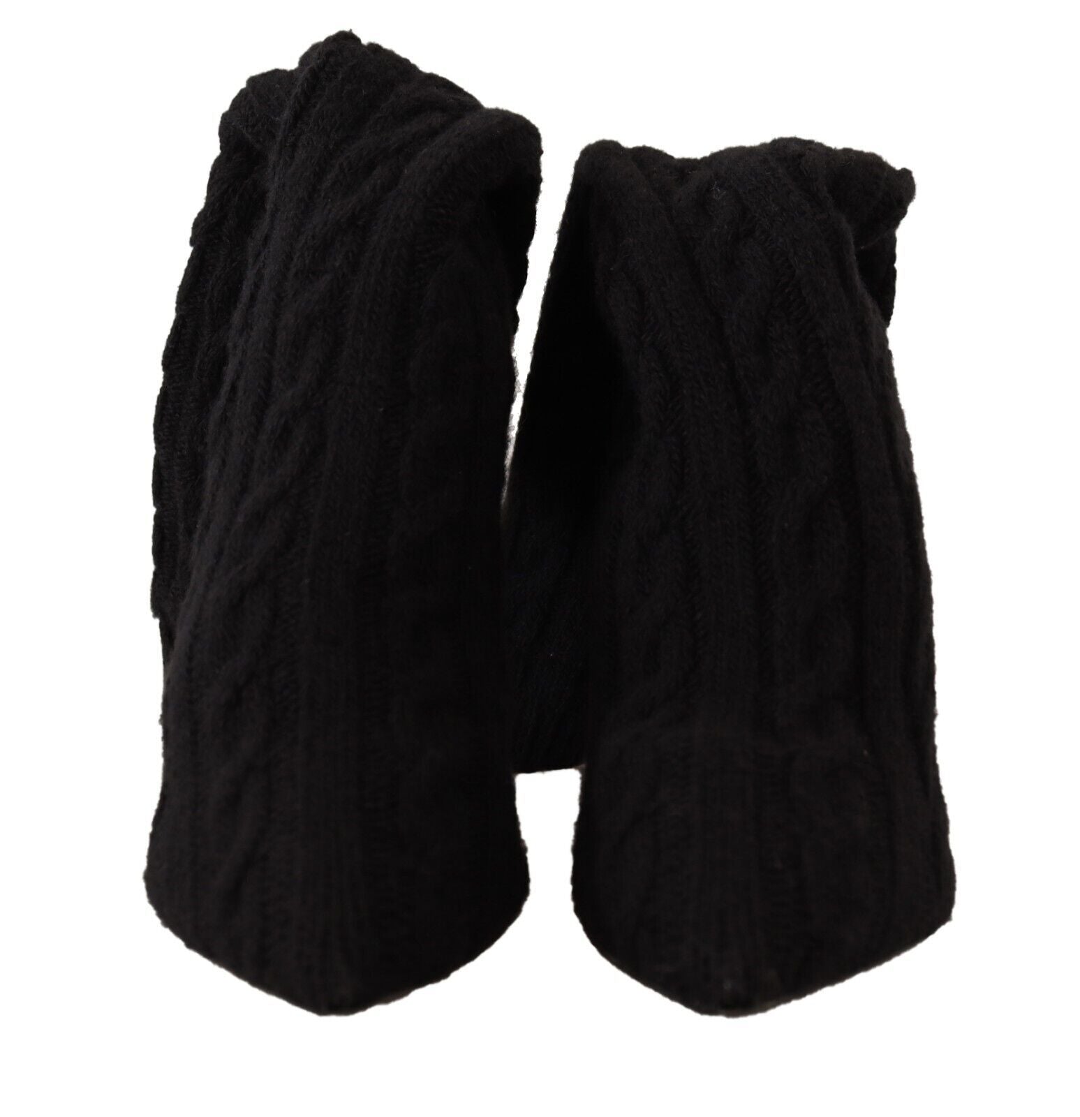 Dolce & Gabbana Black Stretch Socks Knee High Booties Shoes LUNESCAPE