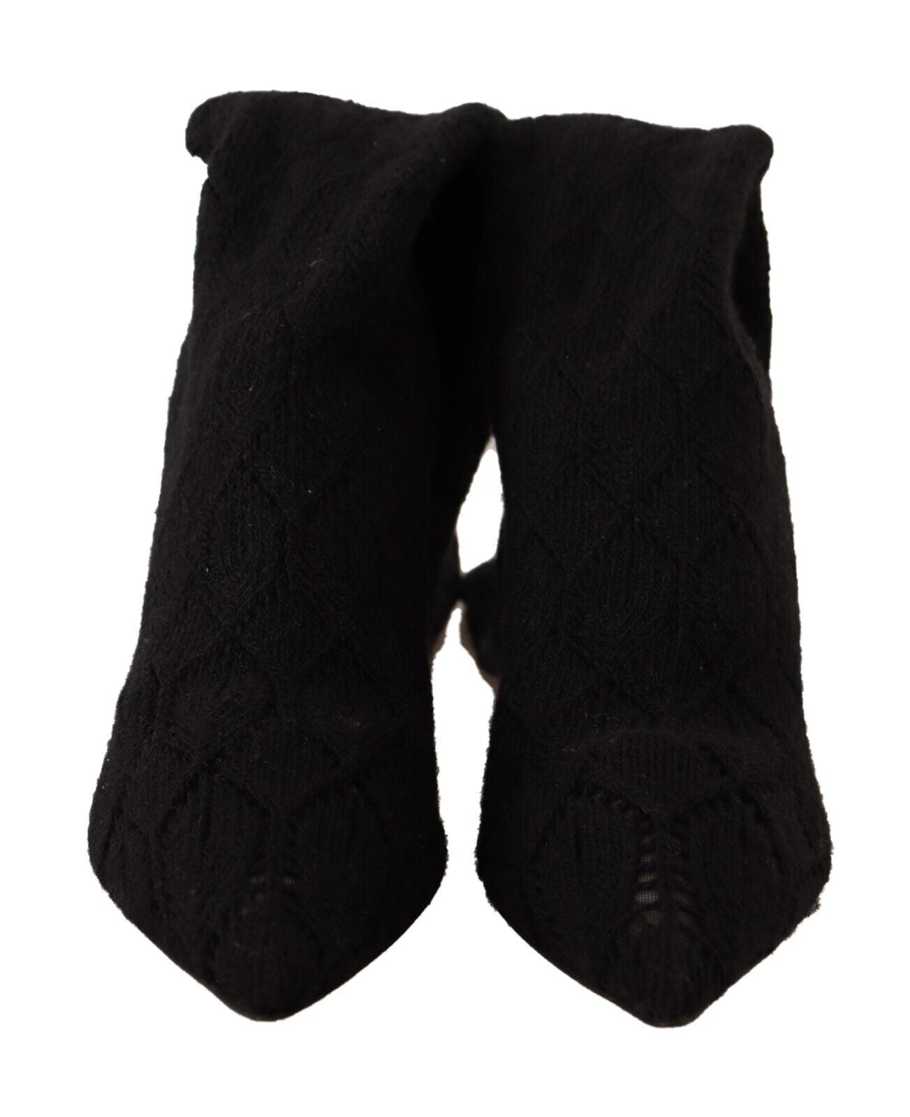 Dolce & Gabbana Black Stretch Socks Knee High Booties Shoes LUNESCAPE