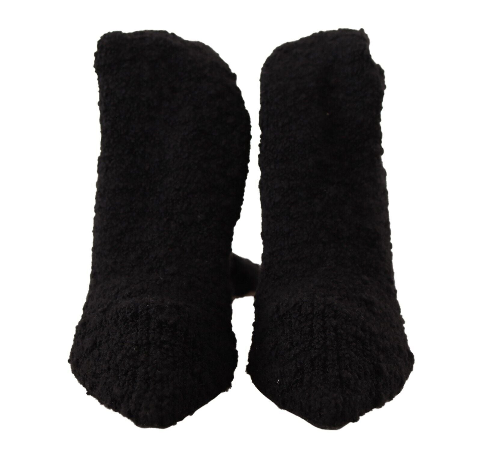 Dolce & Gabbana Black Stretch Socks Knee High Booties Shoes LUNESCAPE