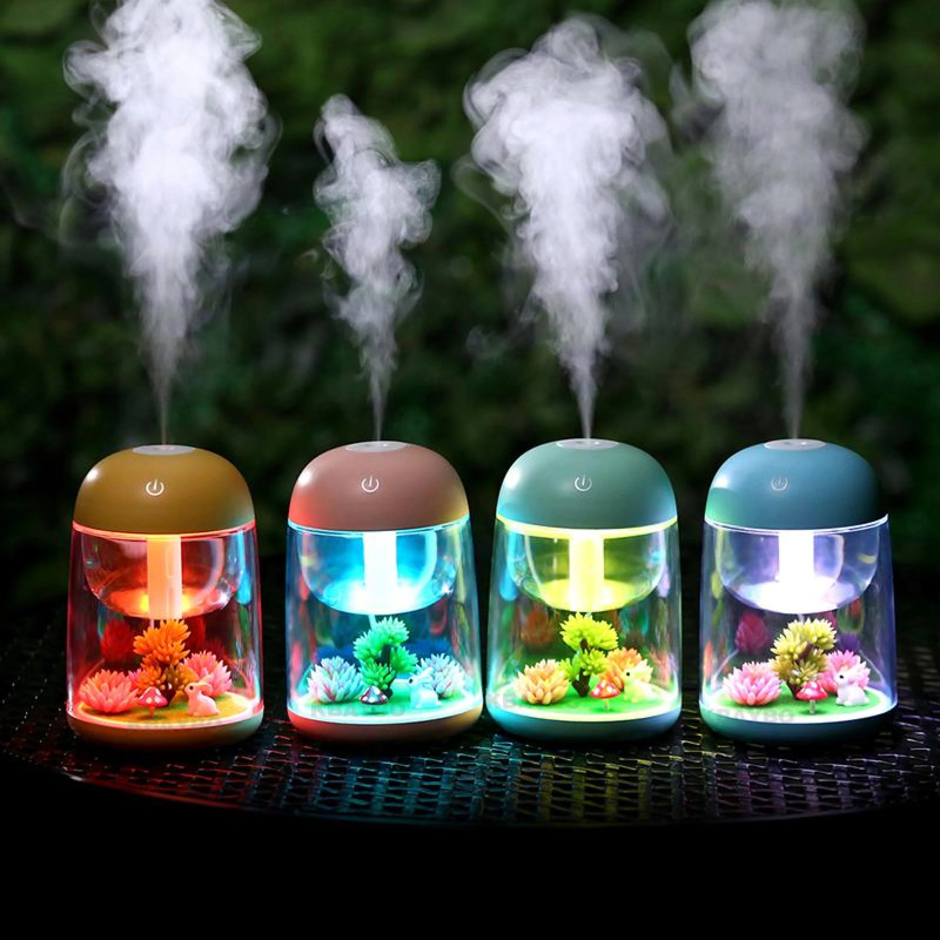 180ml Mini Ultrasonic Air Aroma Humidifier for home LED Lights LUNESCAPE