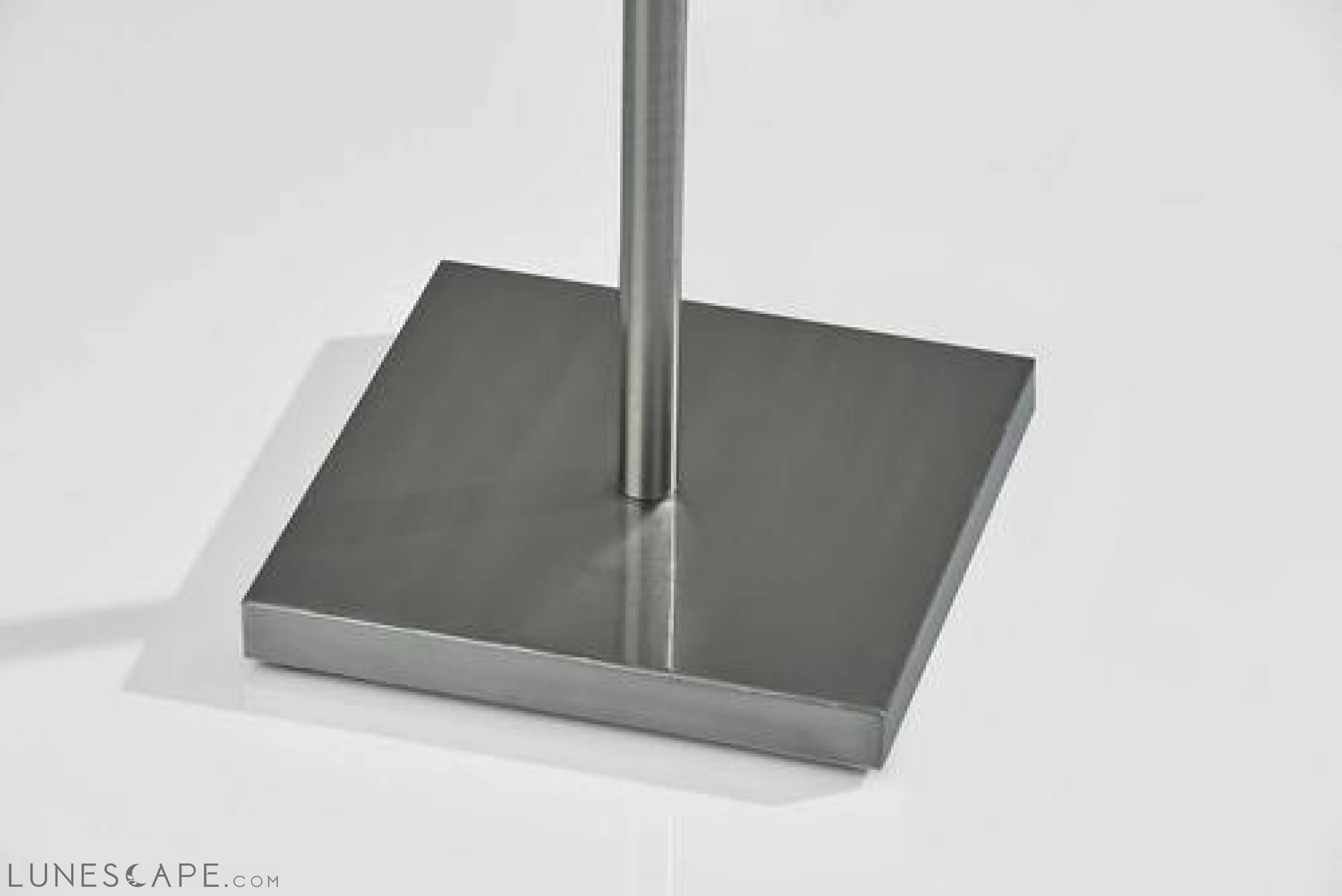 19" X 19" X 65.5" Black Metal Glass Fabric Floor Lamp LUNESCAPE