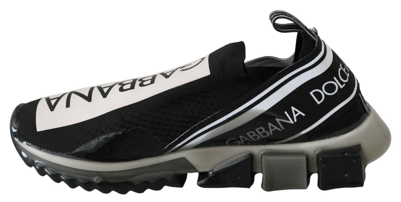 Dolce & Gabbana Black White SORRENTO Sport Stretch Sneakers LUNESCAPE