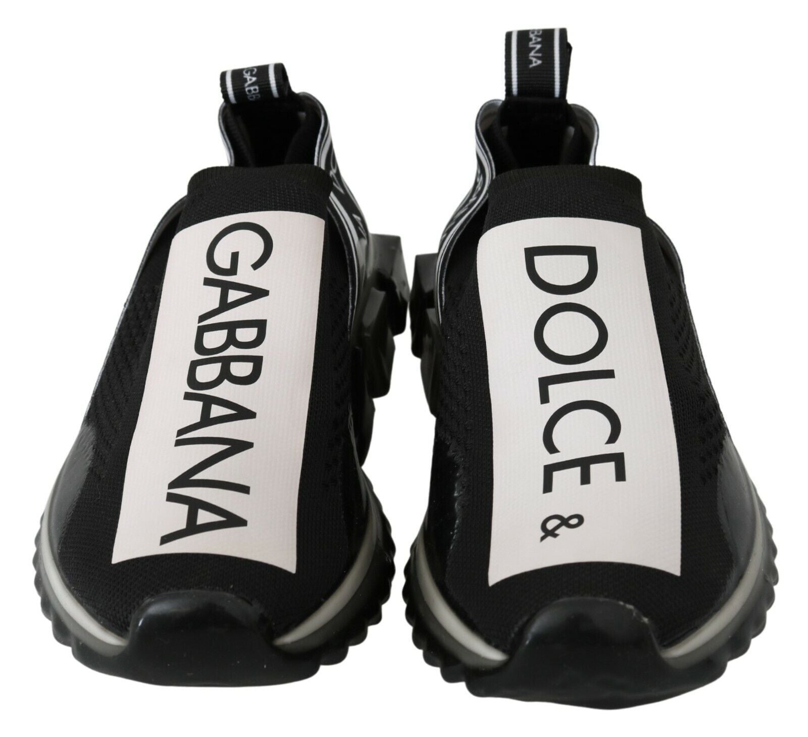 Dolce & Gabbana Black White SORRENTO Sport Stretch Sneakers LUNESCAPE