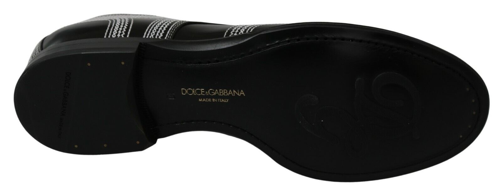 Dolce & Gabbana Black Leather Derby Formal White Lace Shoes LUNESCAPE