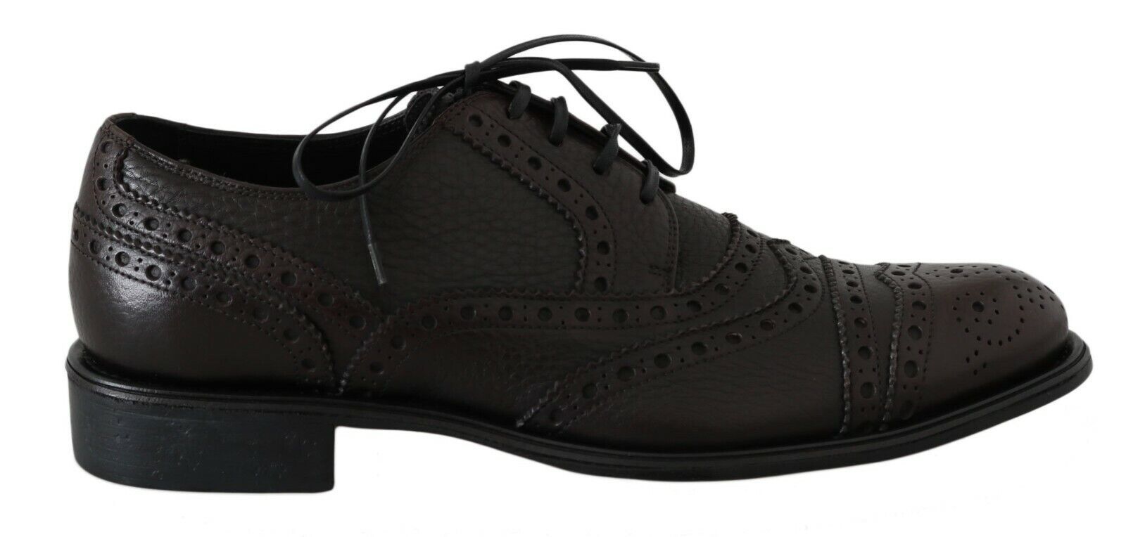 Dolce & Gabbana Brown Leather Wingtip Derby Formal Shoes LUNESCAPE