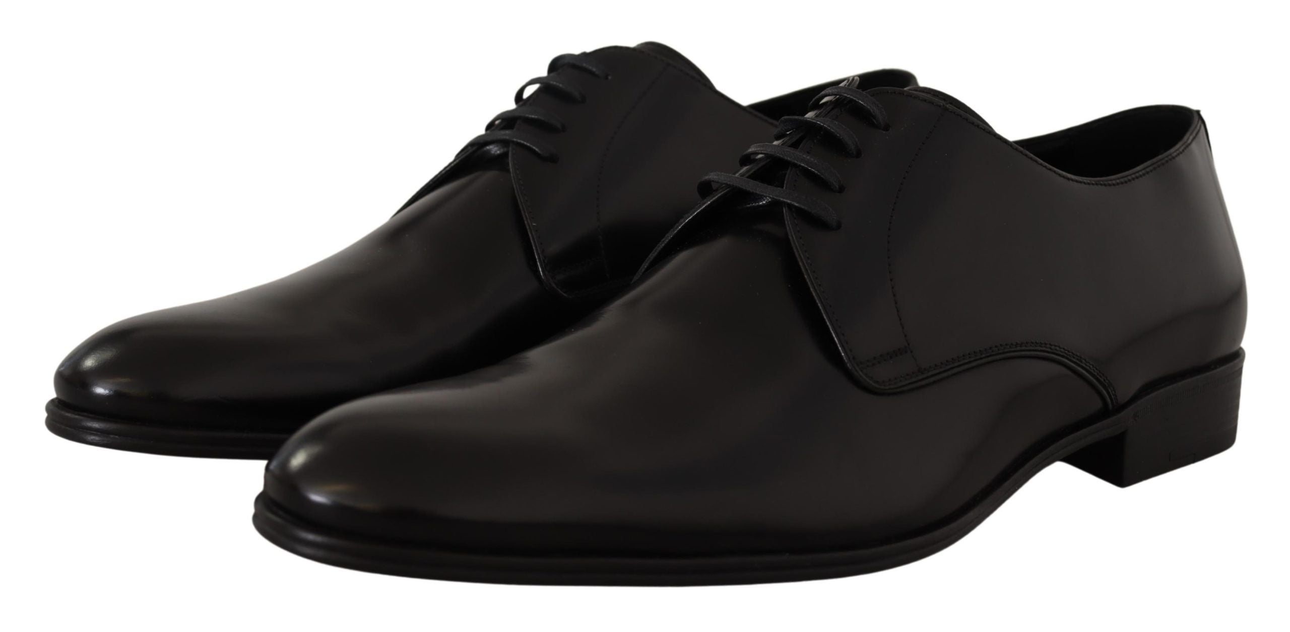 Dolce & Gabbana Black Leather Lace Up Formal Derby Shoes LUNESCAPE