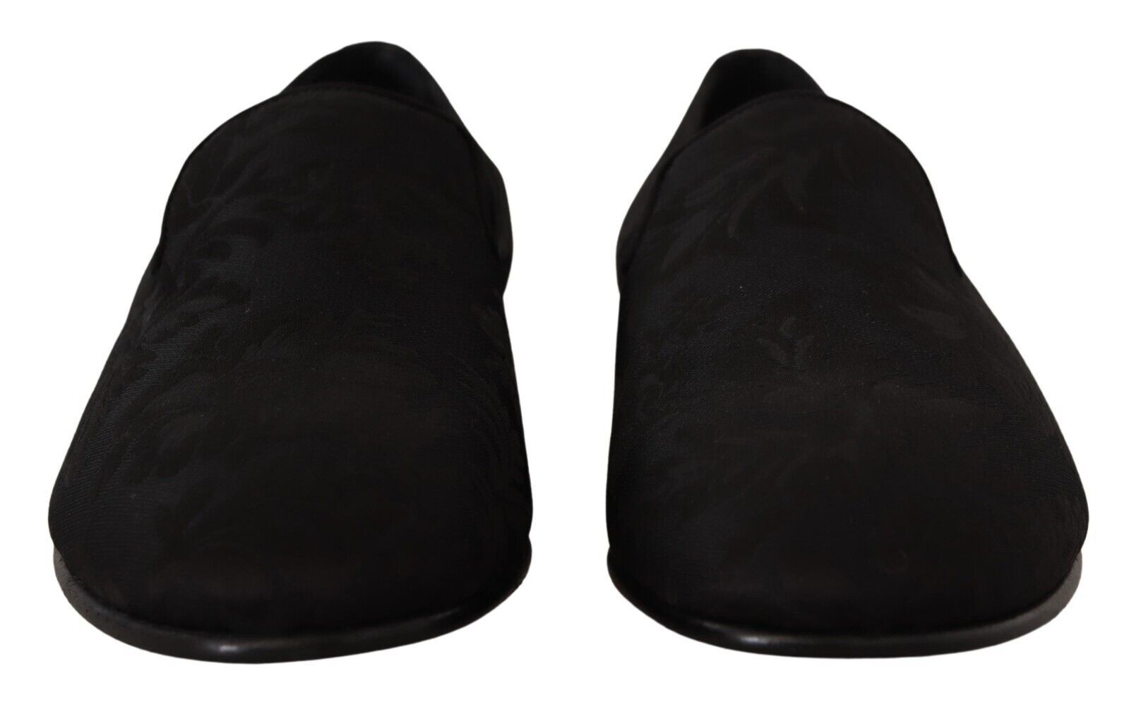 Dolce & Gabbana Black Jacquard Slippers Flats Loafers Shoes LUNESCAPE