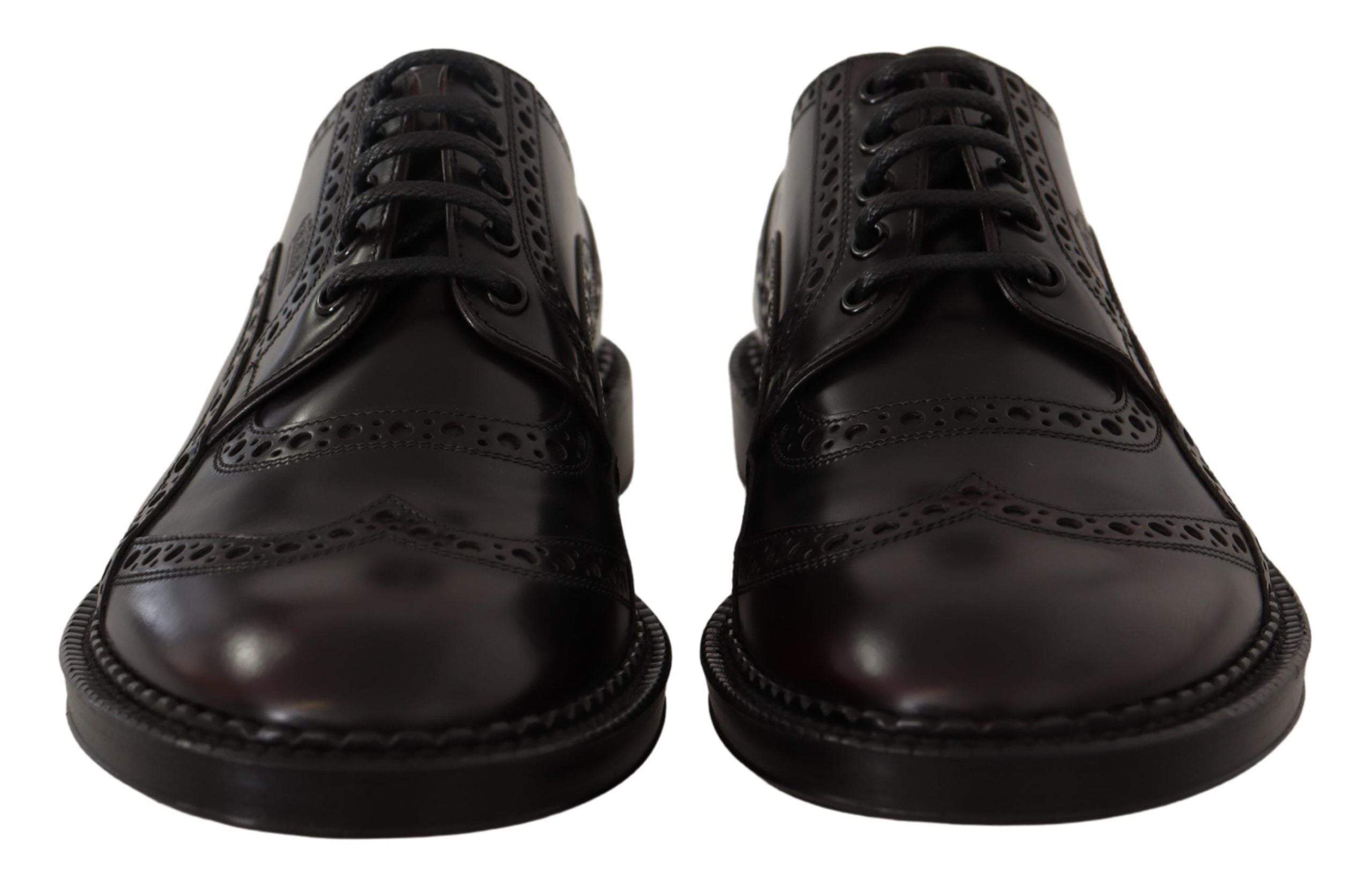 Dolce & Gabbana Purple Leather Oxford Wingtip Formal Shoes LUNESCAPE
