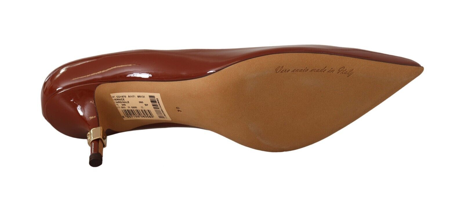 Dolce & Gabbana Brown Kitten Heels Pumps Patent Leather Shoes LUNESCAPE