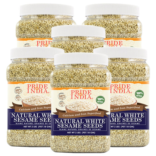 White Sesame Seeds Raw Unhulled - Calcium & Iron Superfood Jar LUNESCAPE