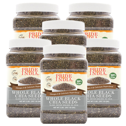 Whole Black Chia Seeds - Omega-3 & Calcium Superfood Jar LUNESCAPE