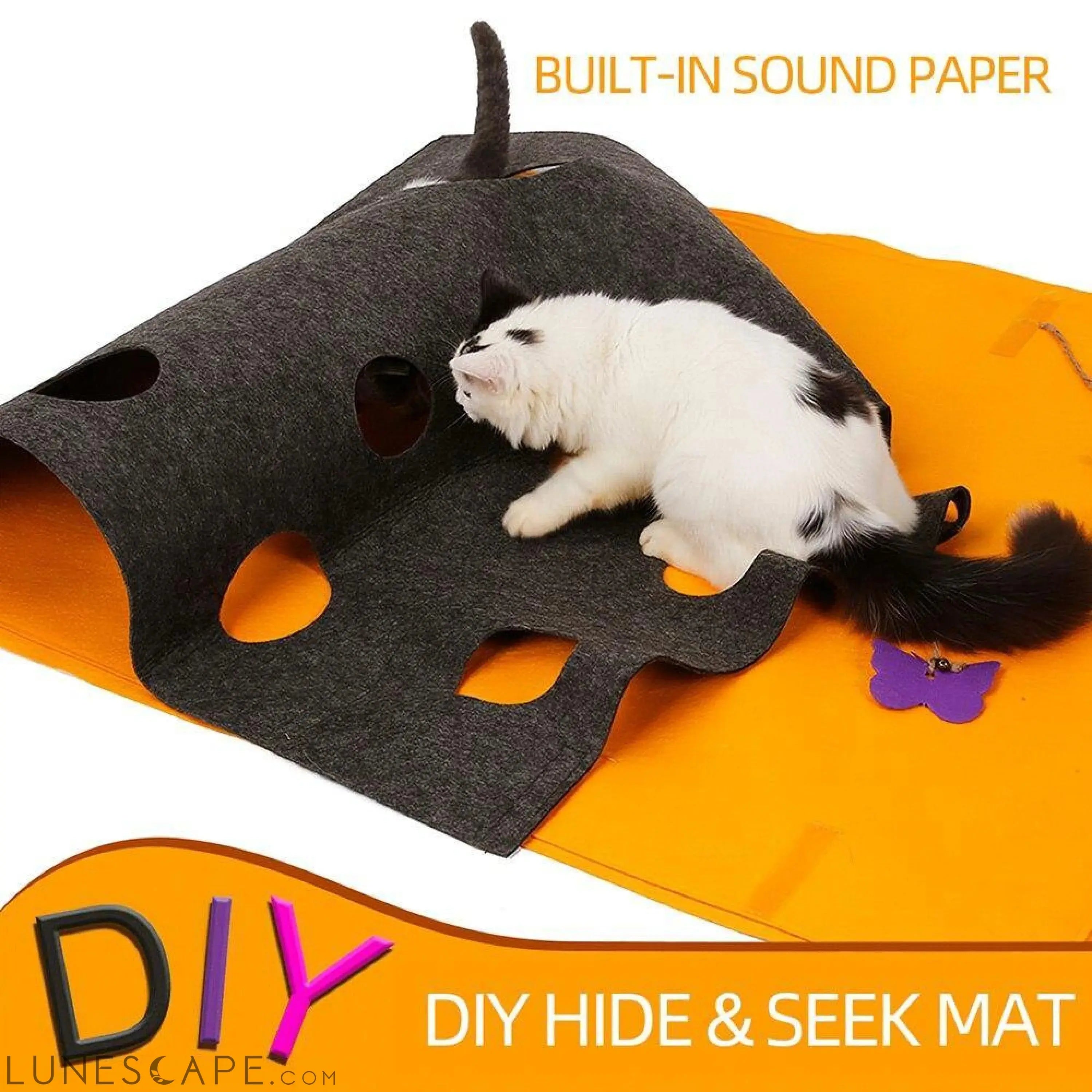 2-Piece Cozy Hide & Seek Kitty Activity Mat LUNESCAPE