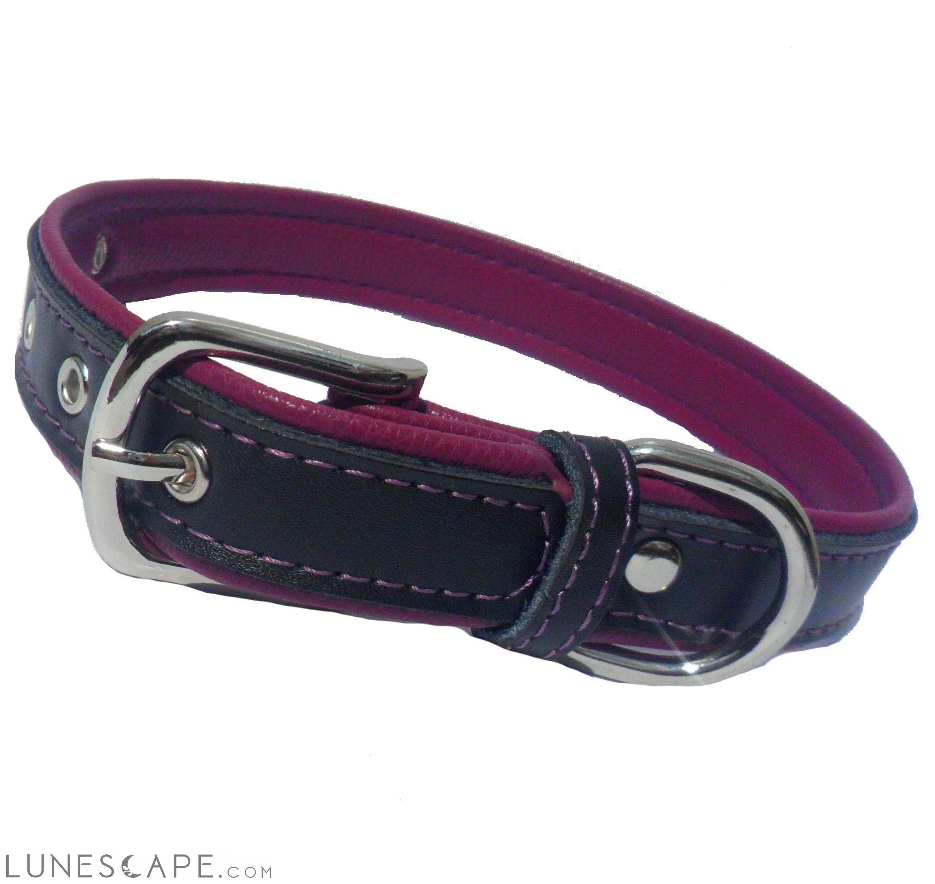 2-Layer Reinforced Vegan Leather Dog Collar LUNESCAPE