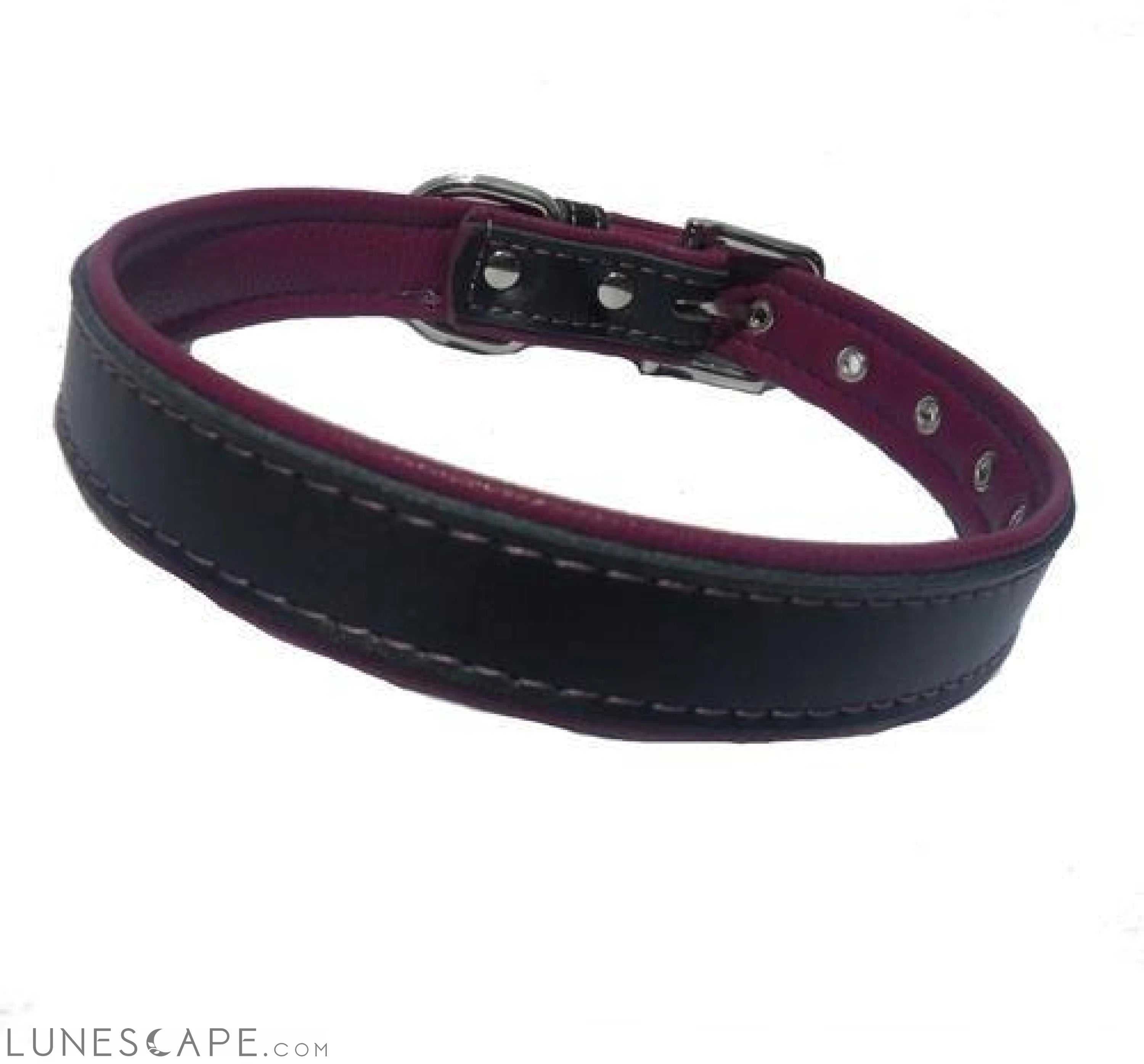 2-Layer Reinforced Vegan Leather Dog Collar LUNESCAPE