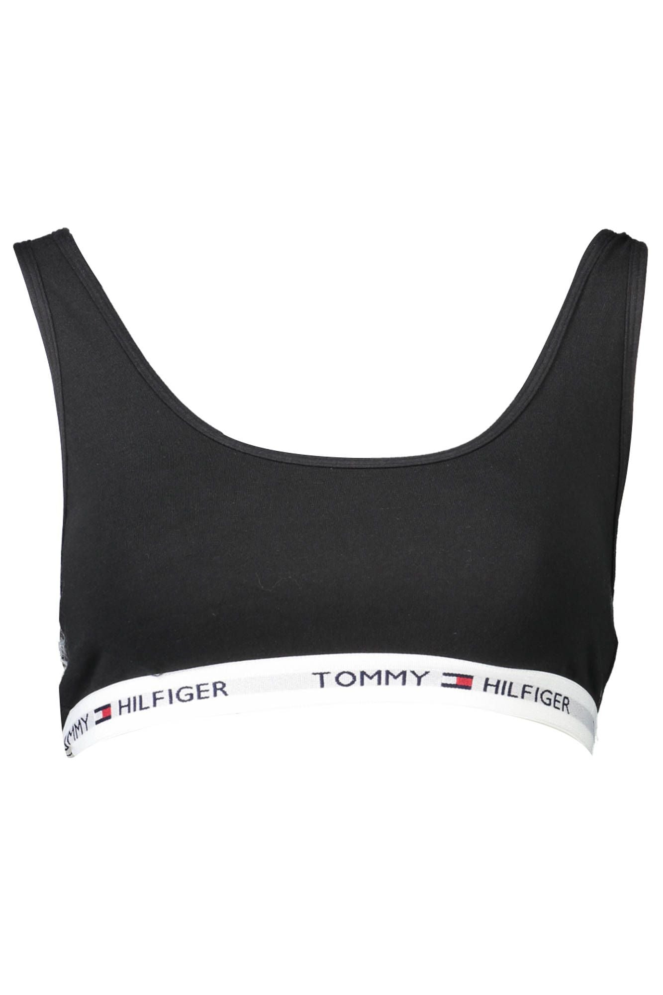 Tommy Hilfiger Black Cotton Women Sports Bra LUNESCAPE