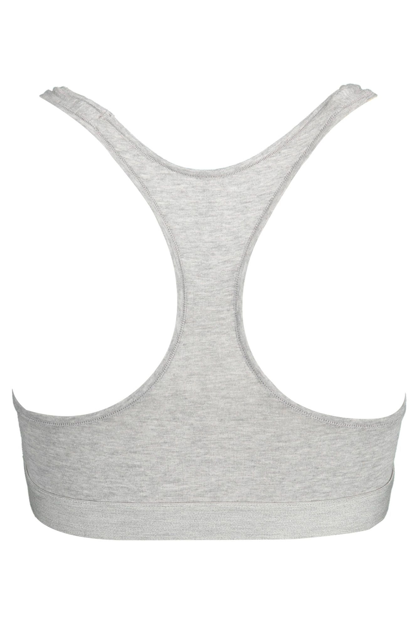 Tommy Hilfiger Gray Cotton Women Sports Bra LUNESCAPE