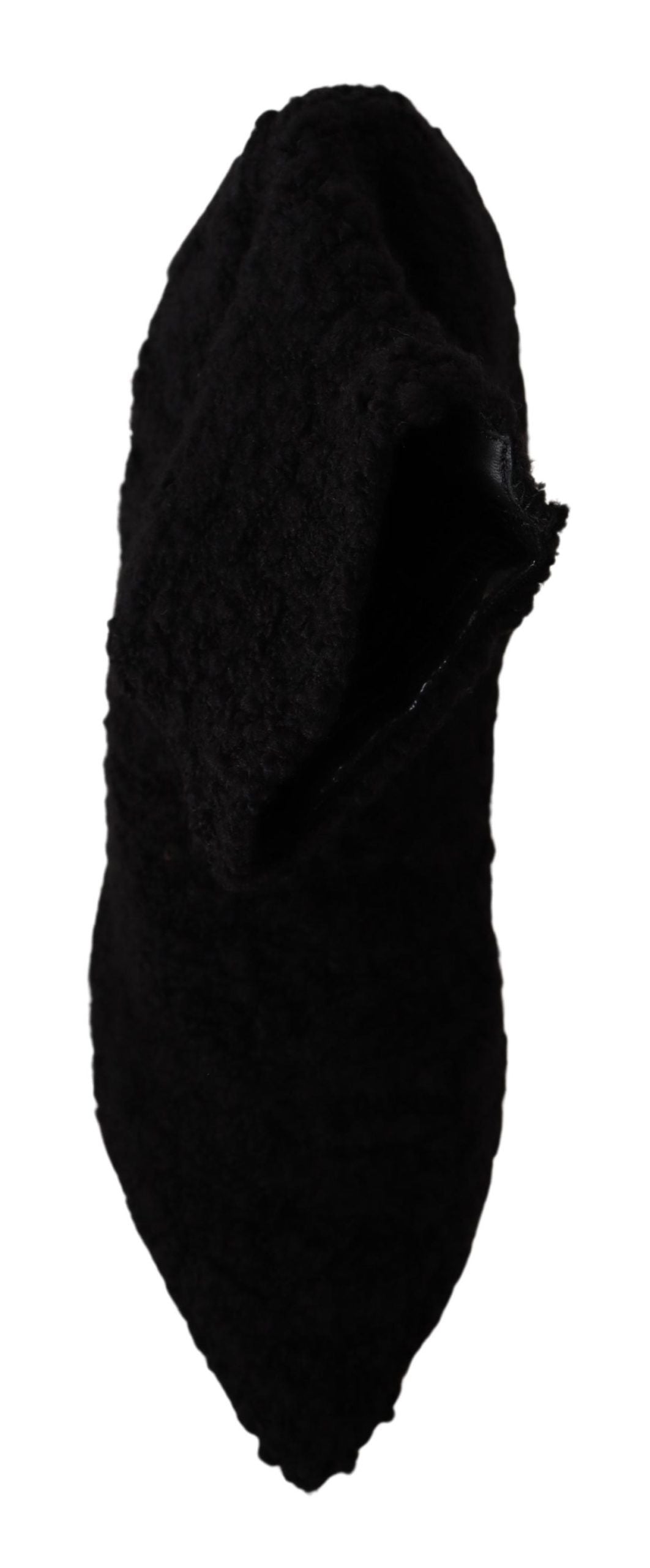 Dolce & Gabbana Black Stiletto Heels Mid Calf Women Boots LUNESCAPE