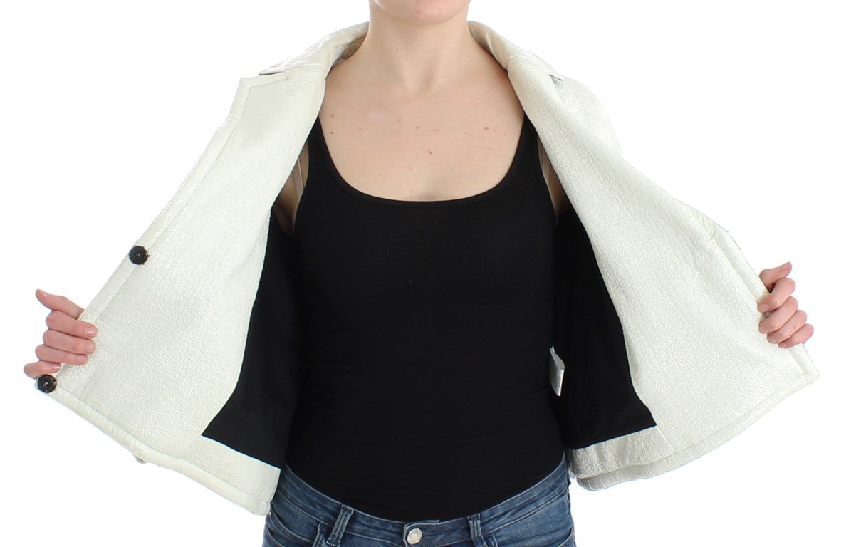 Andrea Pompilio Exclusive Black & White Leather Jacket LUNESCAPE