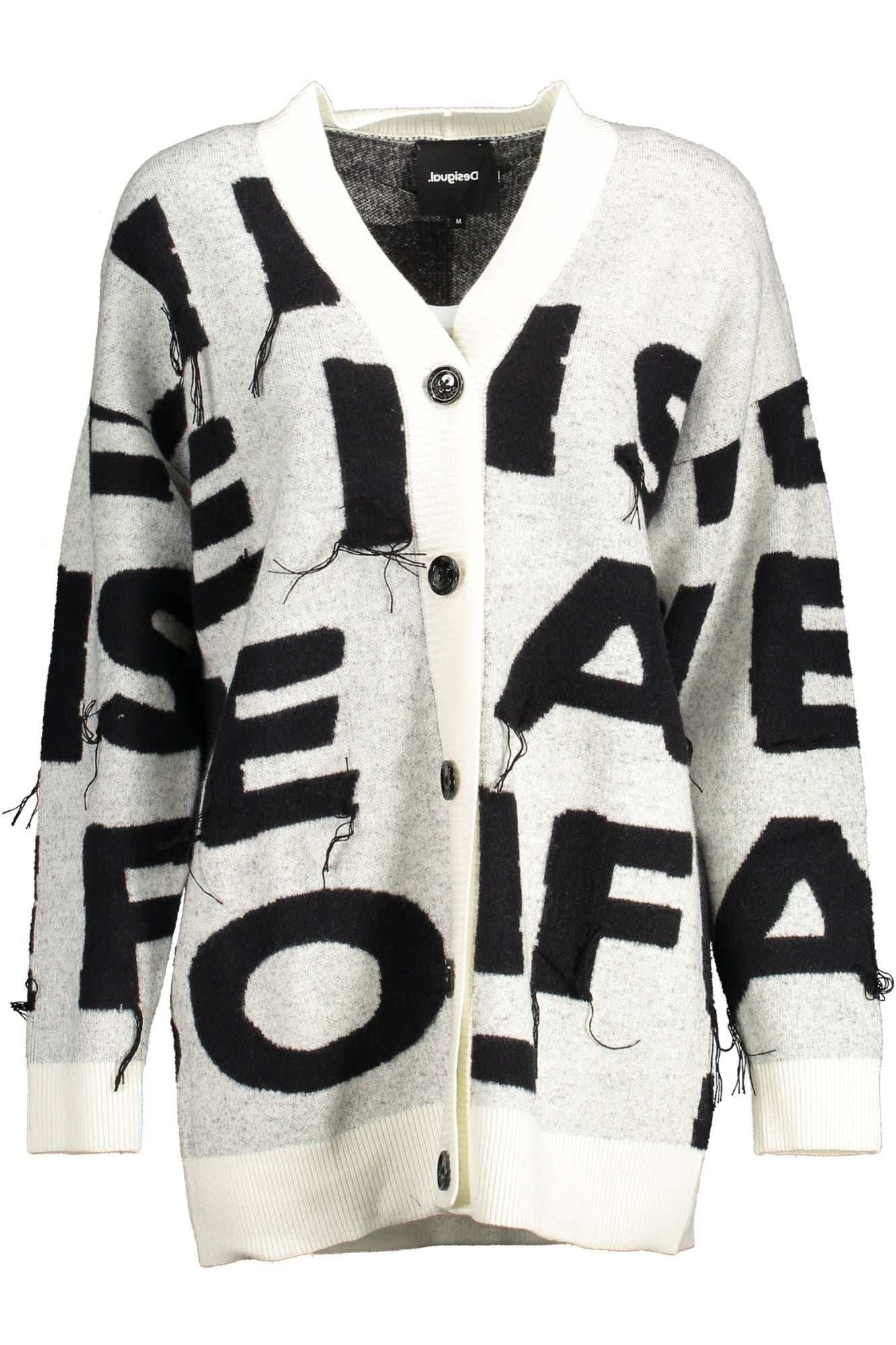 Desigual White Polyamide Women Sweater LUNESCAPE