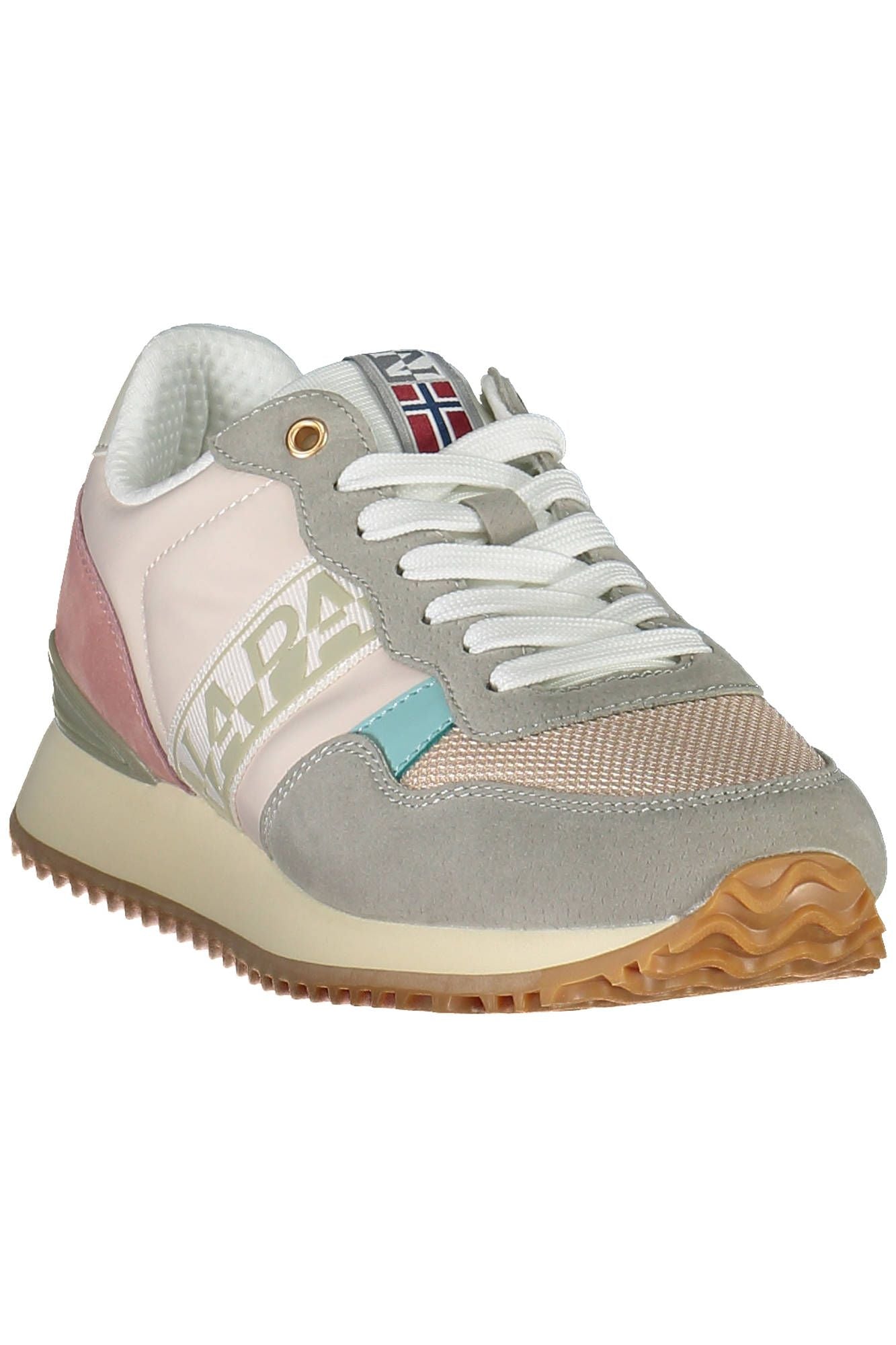 Napapijri Chic Pink Laced Sneakers with Logo Detail LUNESCAPE