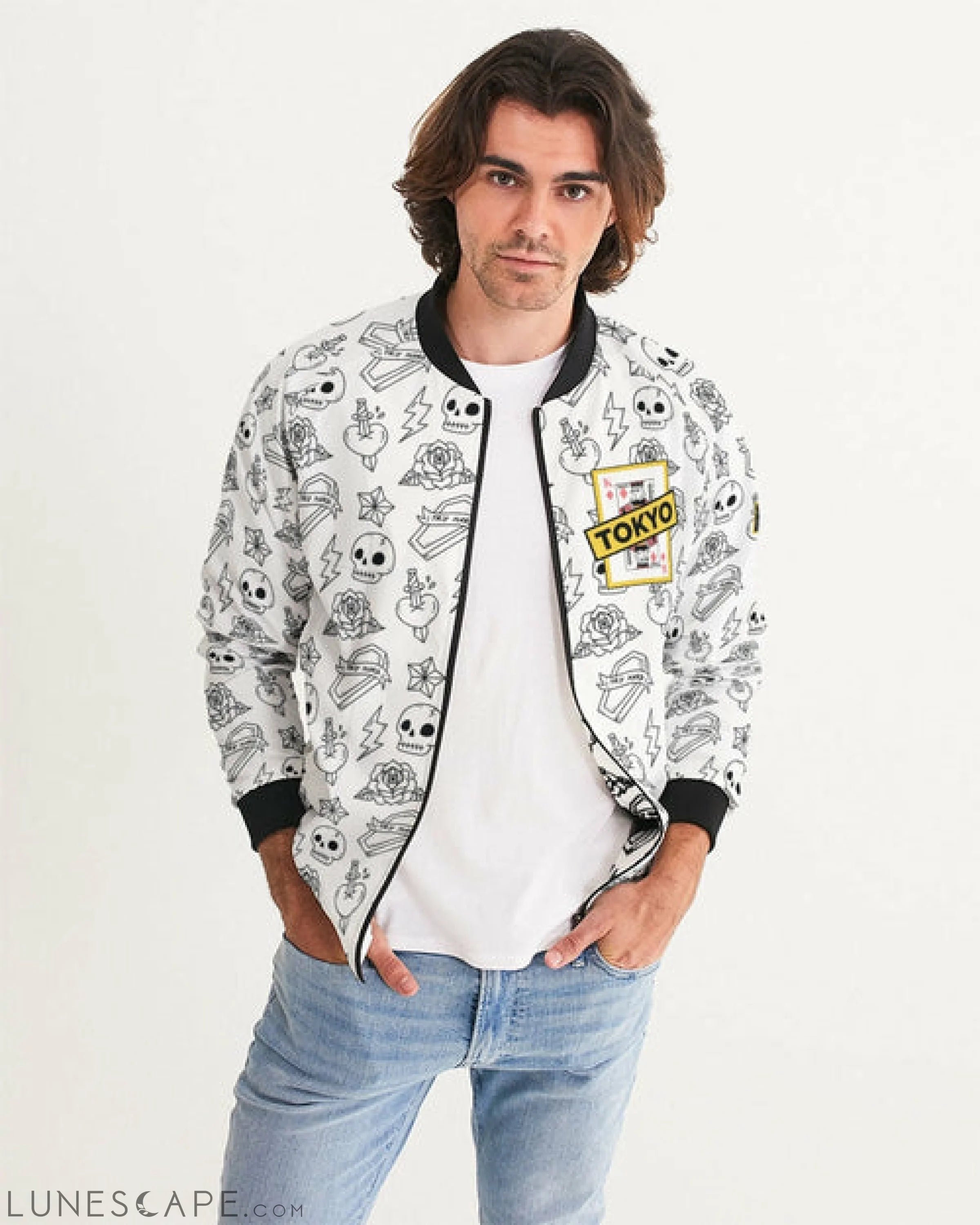 2882Sport™ Pre-Punk-Prep Men's Bomber Jacket LUNESCAPE