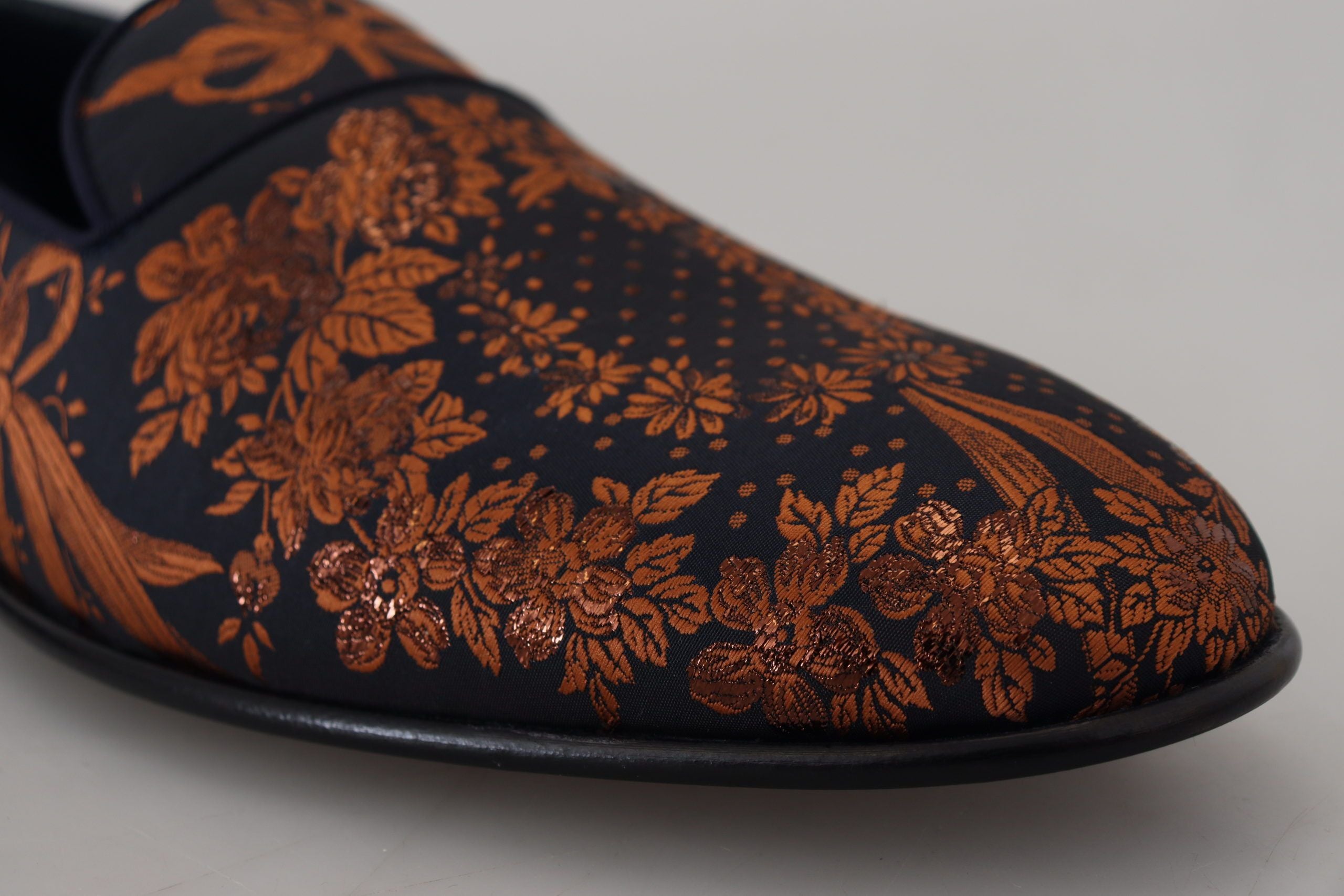 Dolce & Gabbana Blue Rust Floral Loafer